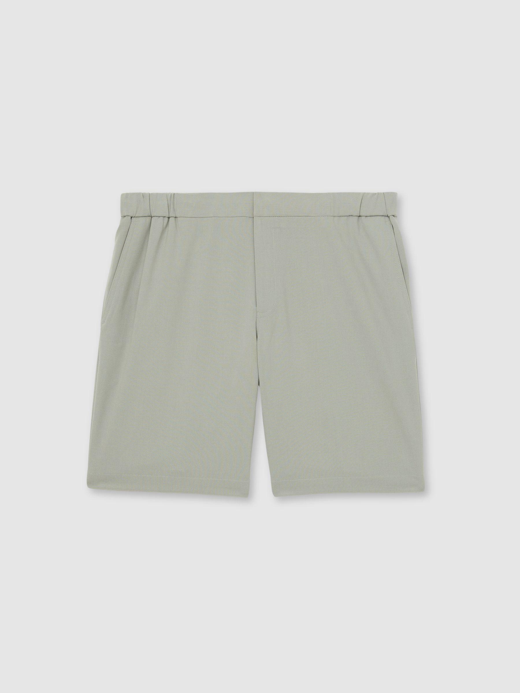 Drawstring Chinos Shorts in Sage Green Product Image