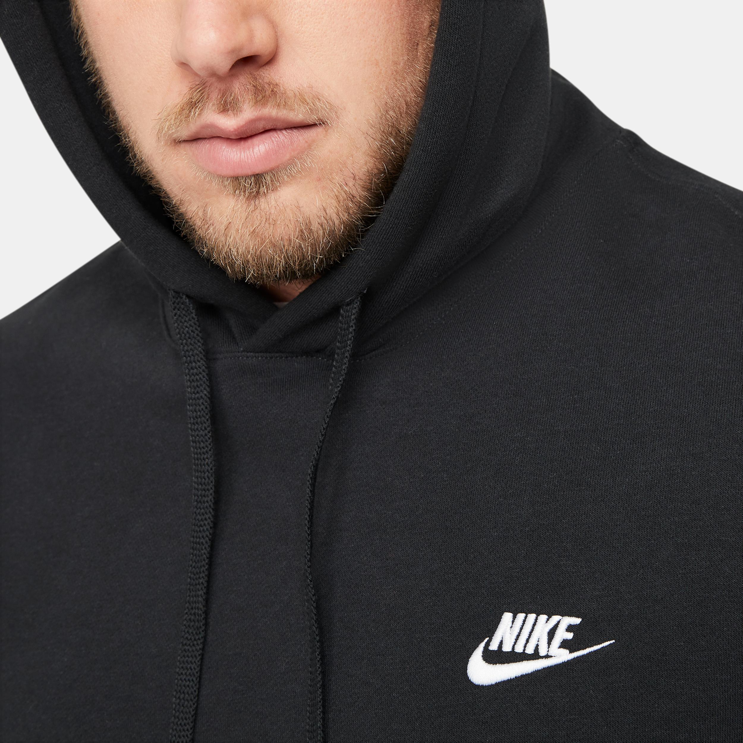 Mens Nike Sportswear Club Fleece Pullover Hoodie | BV2654-010 Product Image