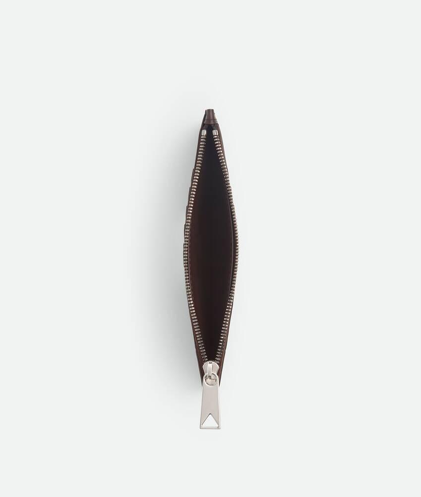 Men's Intrecciato Long Zippered Card Case in Fondant/ice Product Image