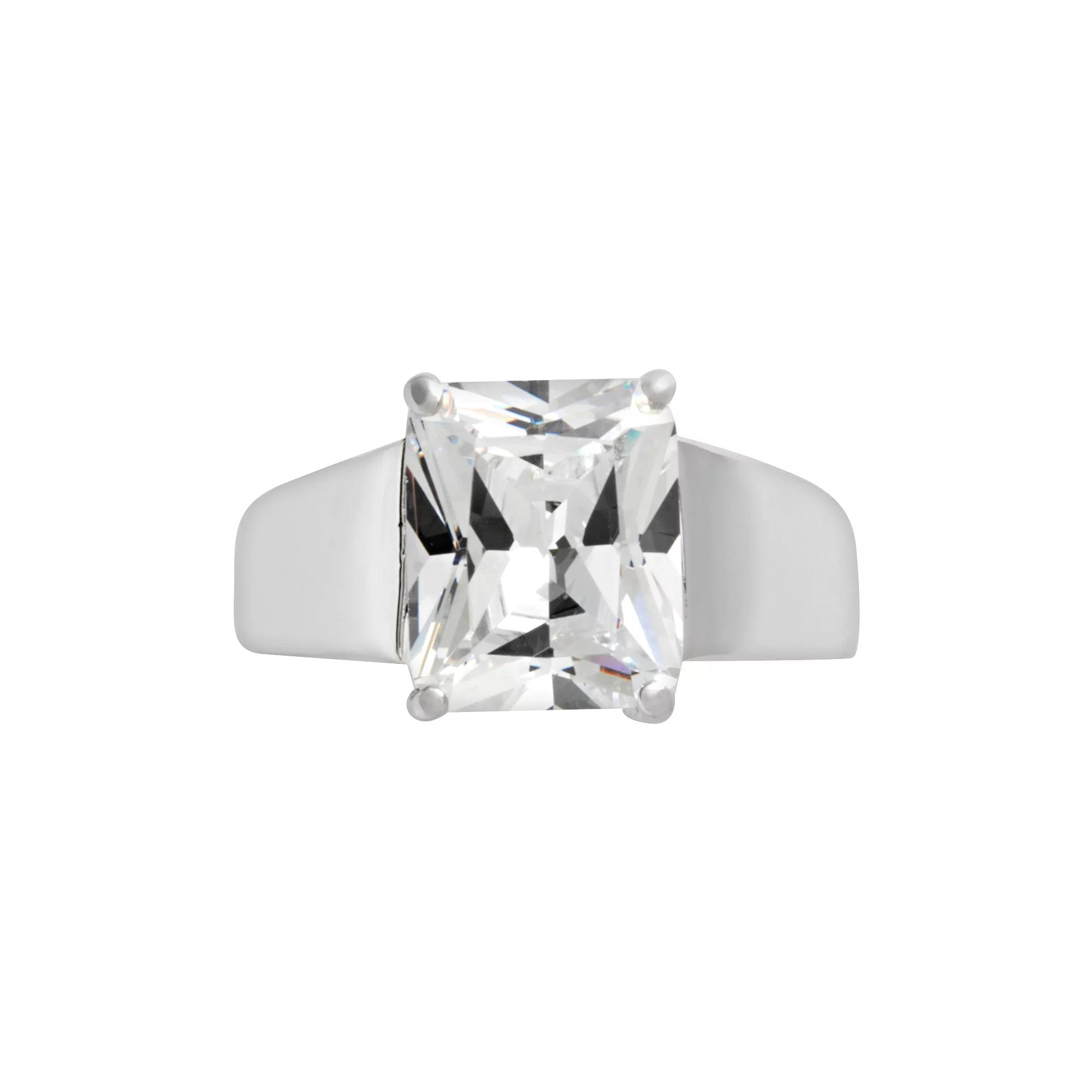 Traditions Jewelry Company Sterling Silver Square Cubic Zirconia Ring, Women's,  Product Image