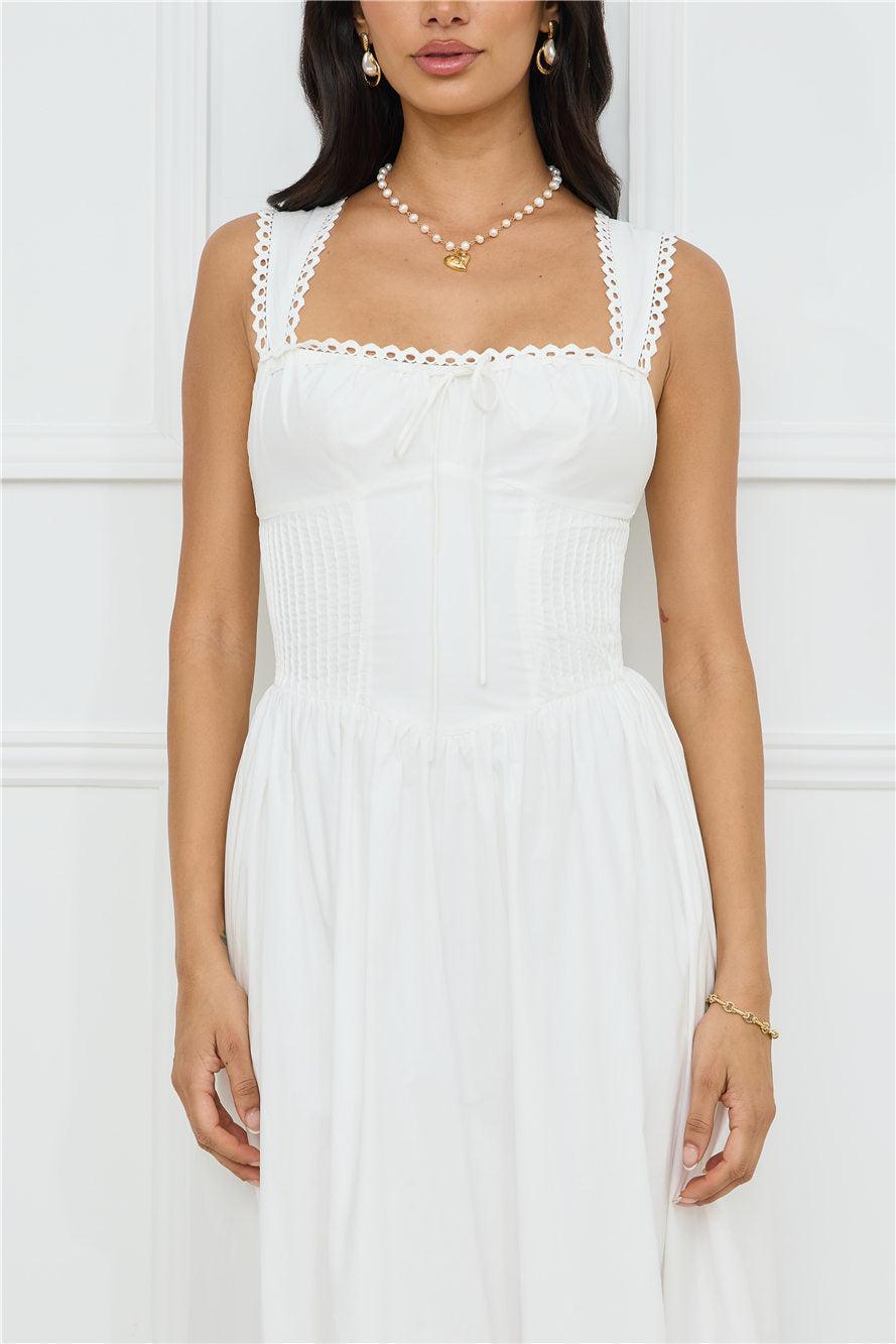Luxe Serene Midi Dress White Product Image