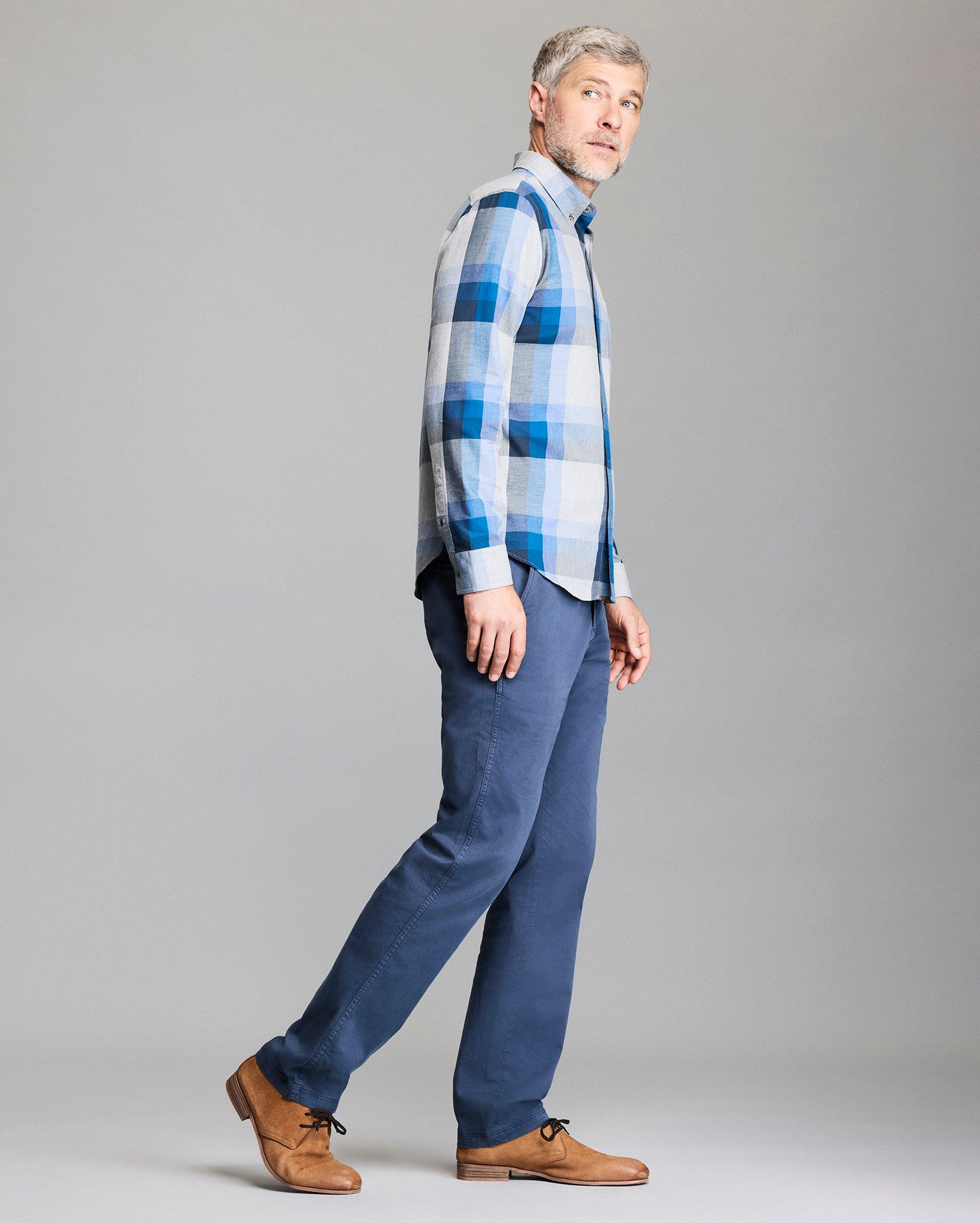 Large Scale Plaid Melange Tuscumbia Shirt Button Down -  Product Image