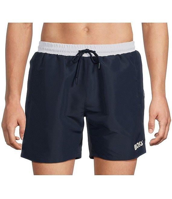 Hugo Boss Starfish 6#double; Inseam Swim Trunks Product Image