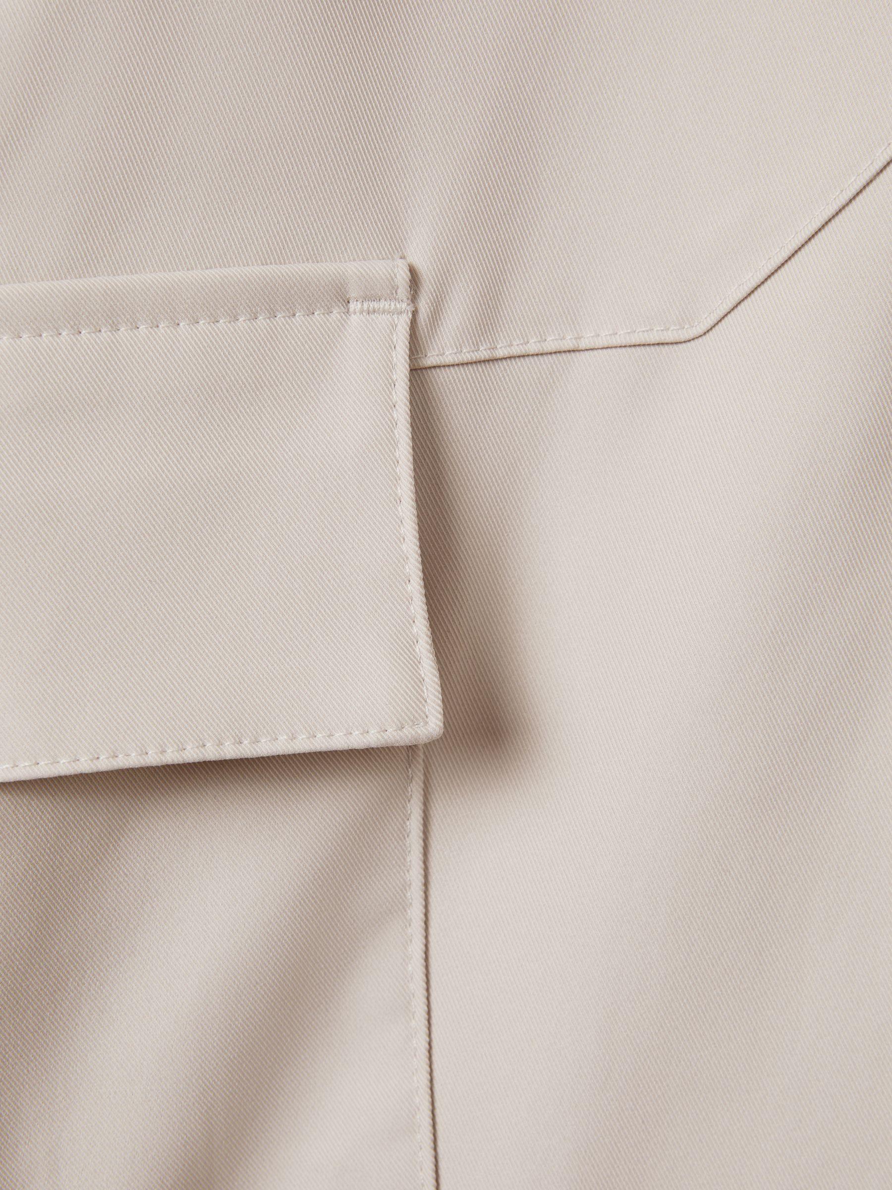 Technical Drawstring Cargo Trousers in Stone Product Image