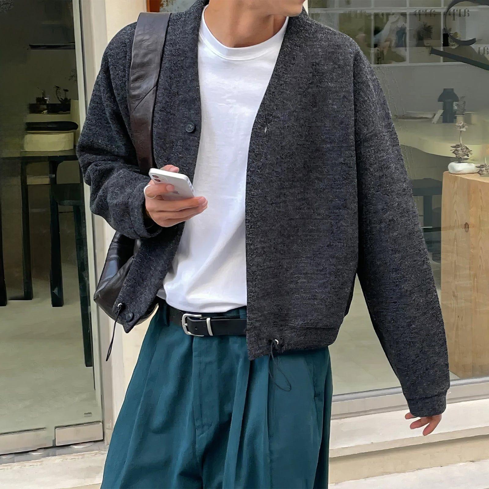 RT No. 12667 KNIT V-NECK CARDIGAN JK Product Image