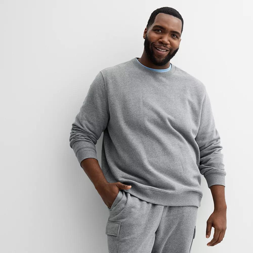 Big & Tall Tek Gear® Ultra Soft Fleece Crewneck Pullover, Men's,  Product Image