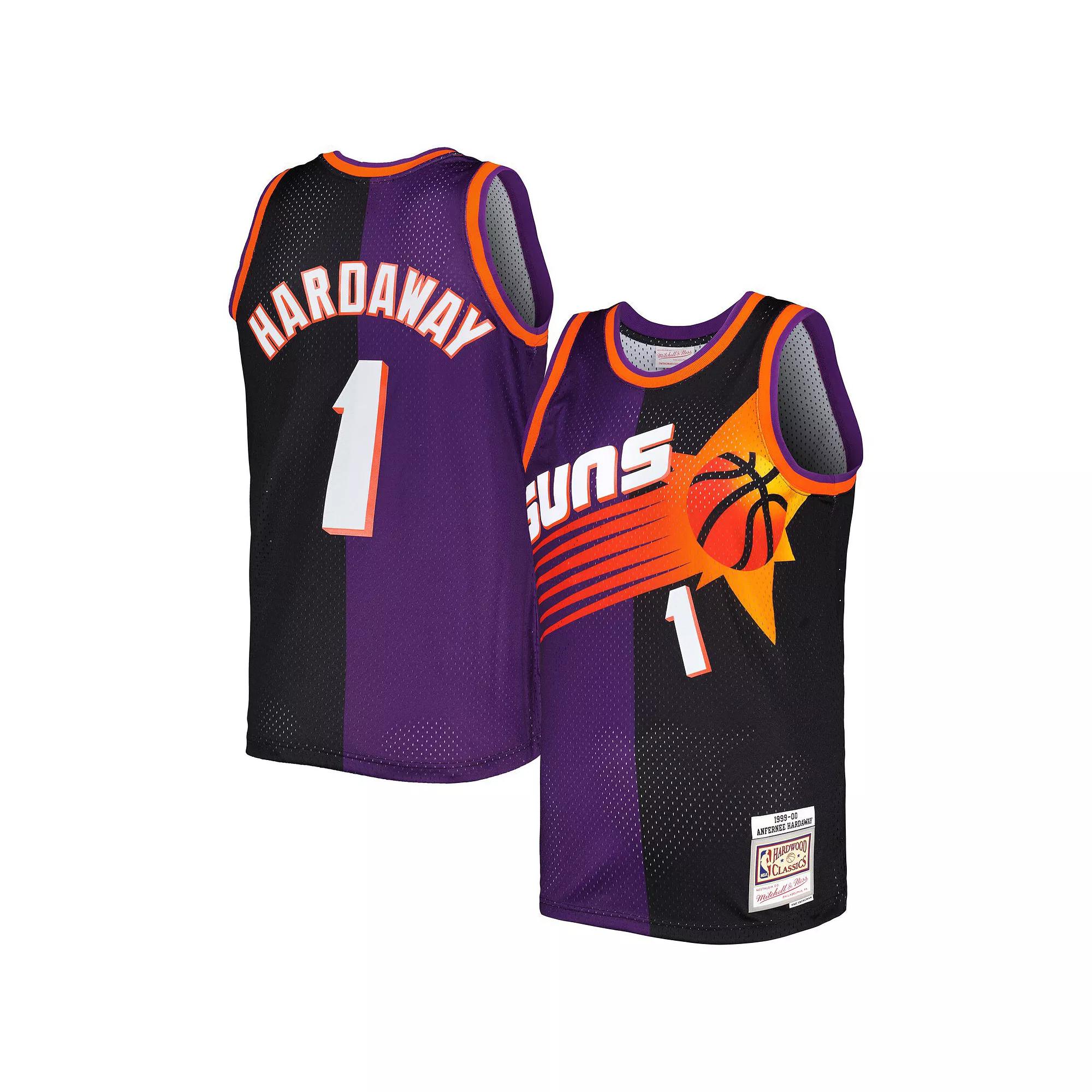 Men's Mitchell & Ness Penny Hardaway Purple/Black Phoenix Suns Hardwood Classics 1999/00 Split Swingman Jersey, Size: Large, Phx Purple Product Image