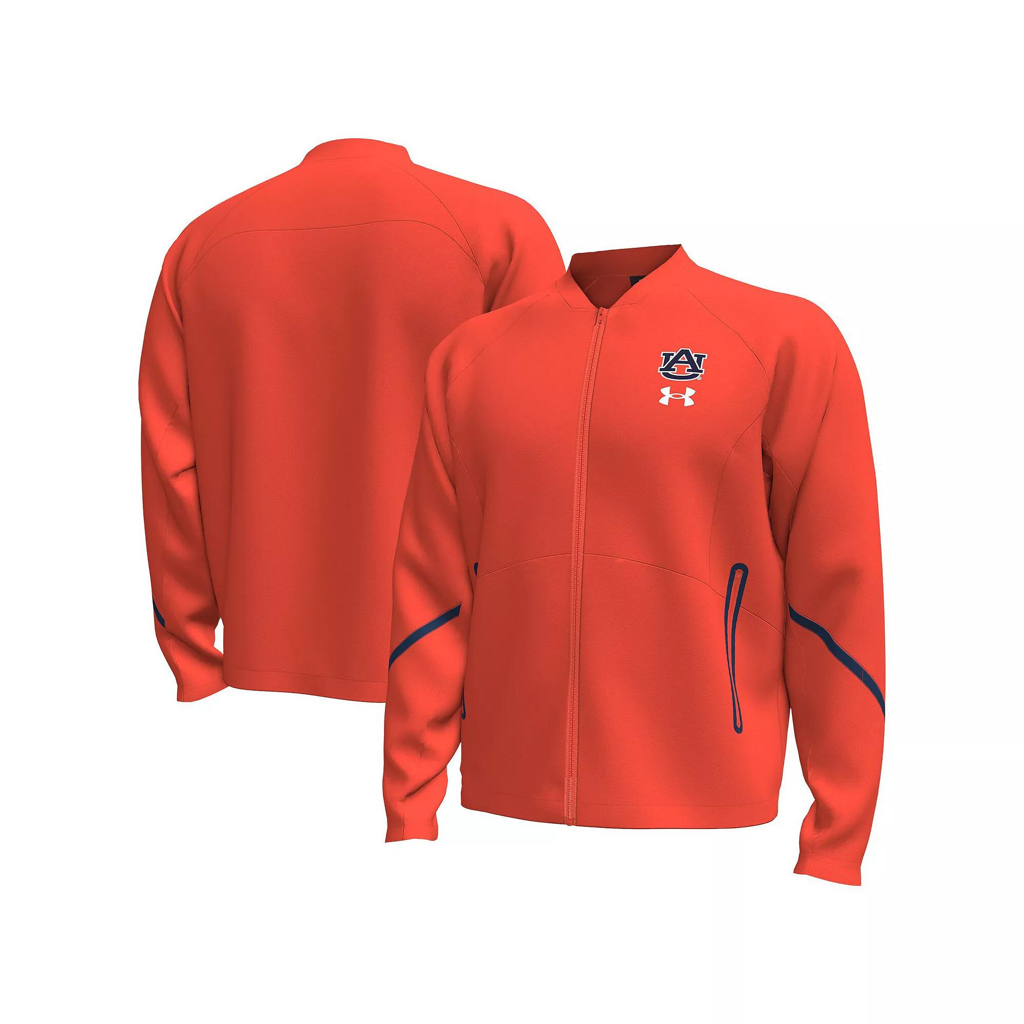 Men's Under Armour Orange Auburn Tigers Unstoppable Full-Zip Bomber Jacket,  Product Image