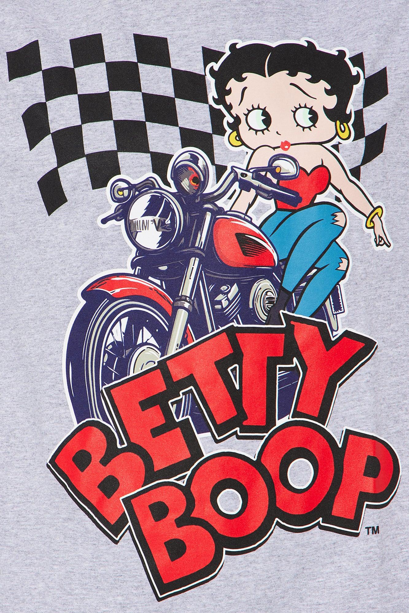 Betty Boop On The Go Tee - Heather Grey Female Product Image