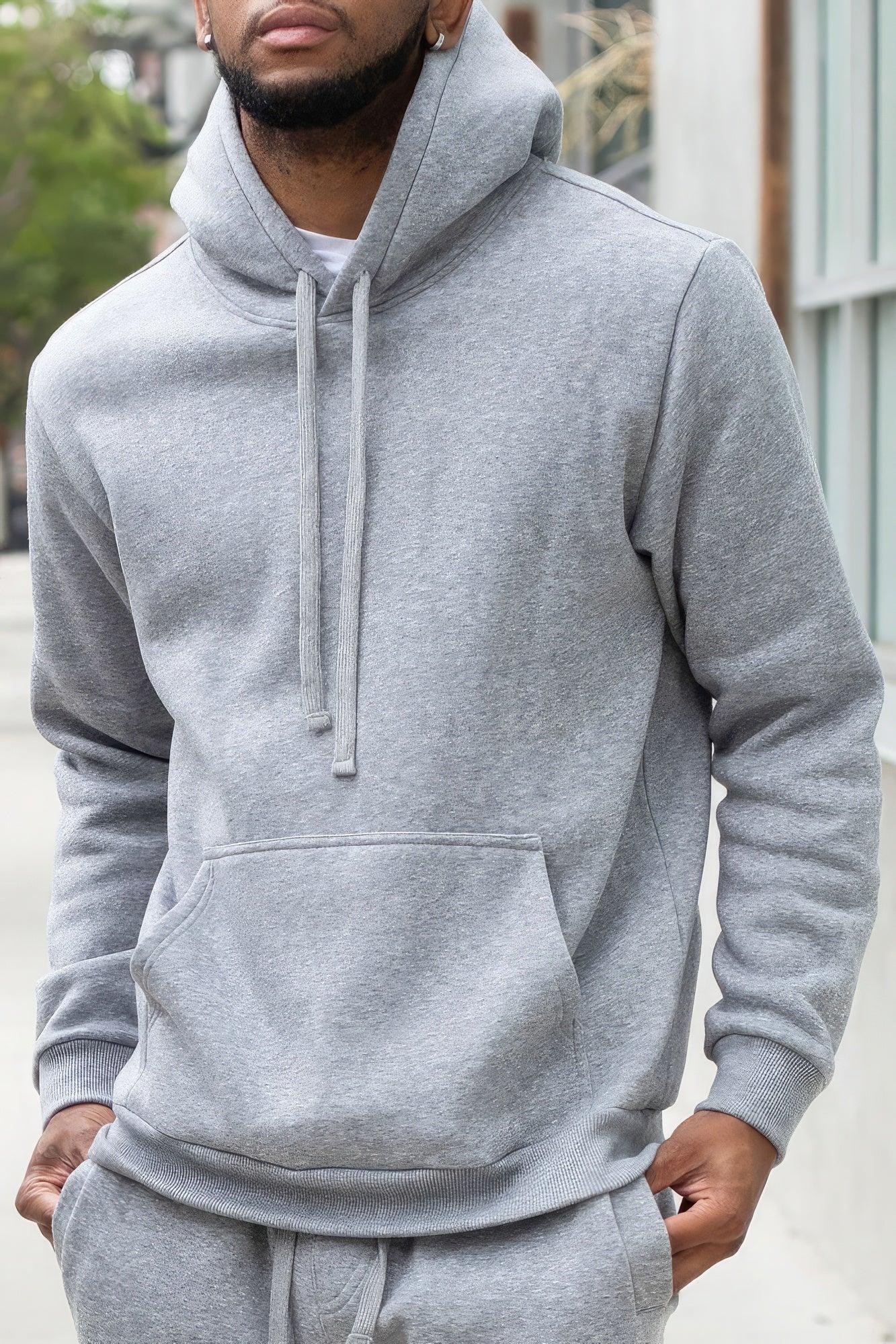 Men's Fleece Pullover - Grey Male Product Image