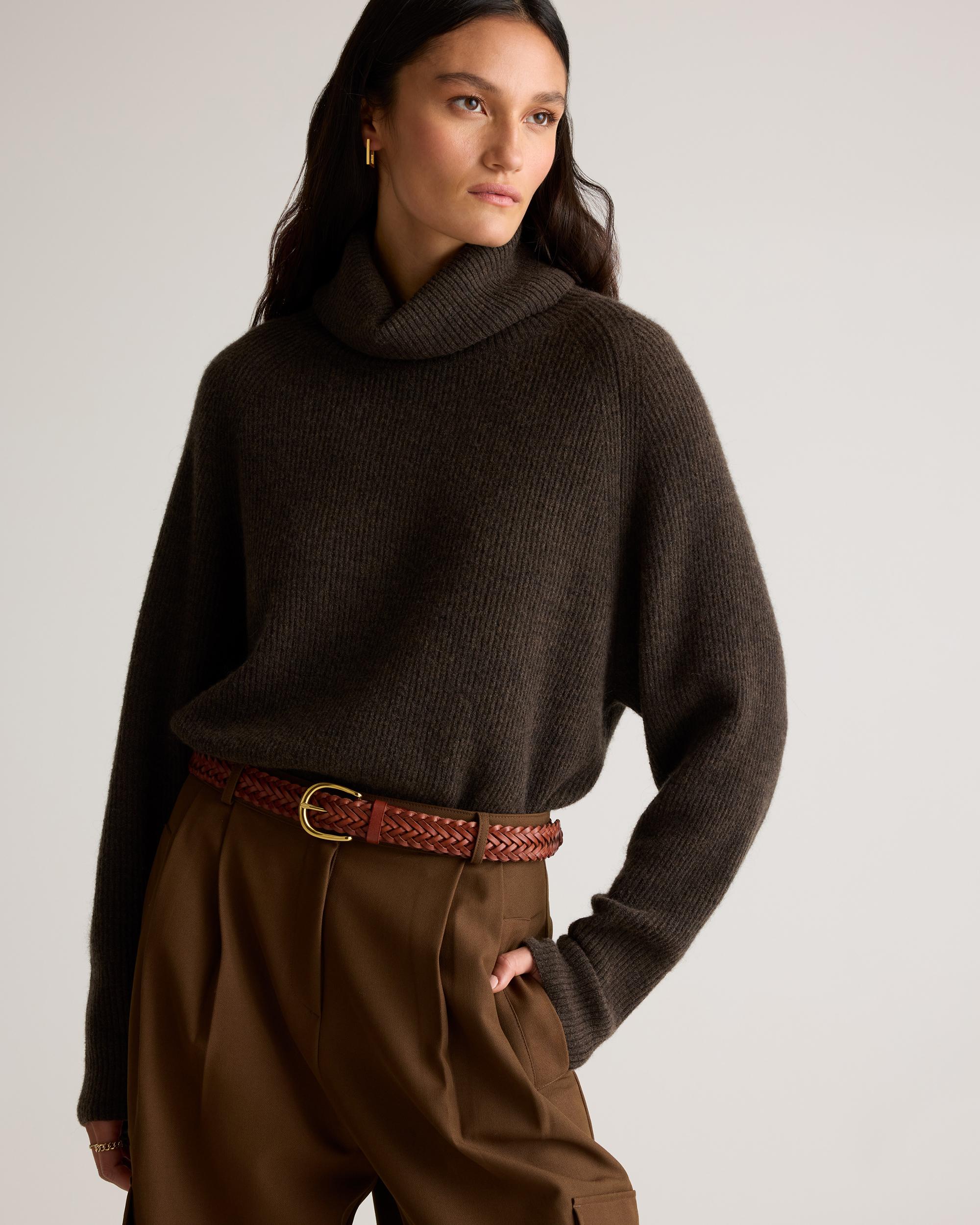 Quince | Women's Josie European Leather Braided Belt Size XL, Italian Leather Product Image