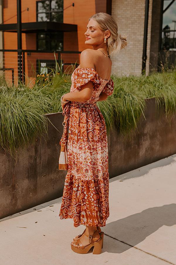 Chasing Sunsets Smocked Floral Midi Product Image
