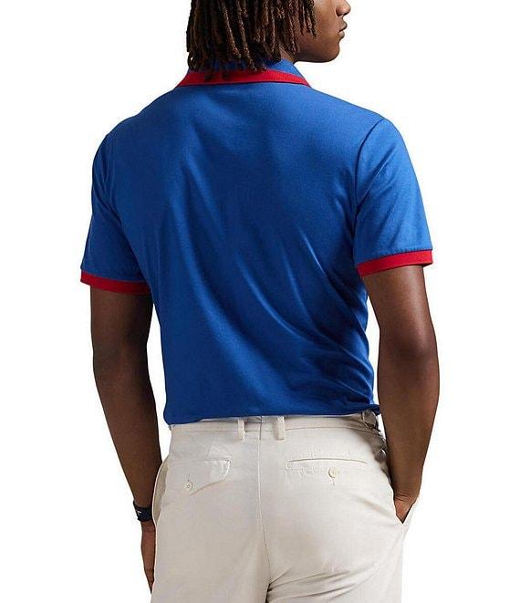Polo Ralph Lauren Classic Fit Striped Soft Cotton Short Sleeve RL Racing Polo Shirt Product Image