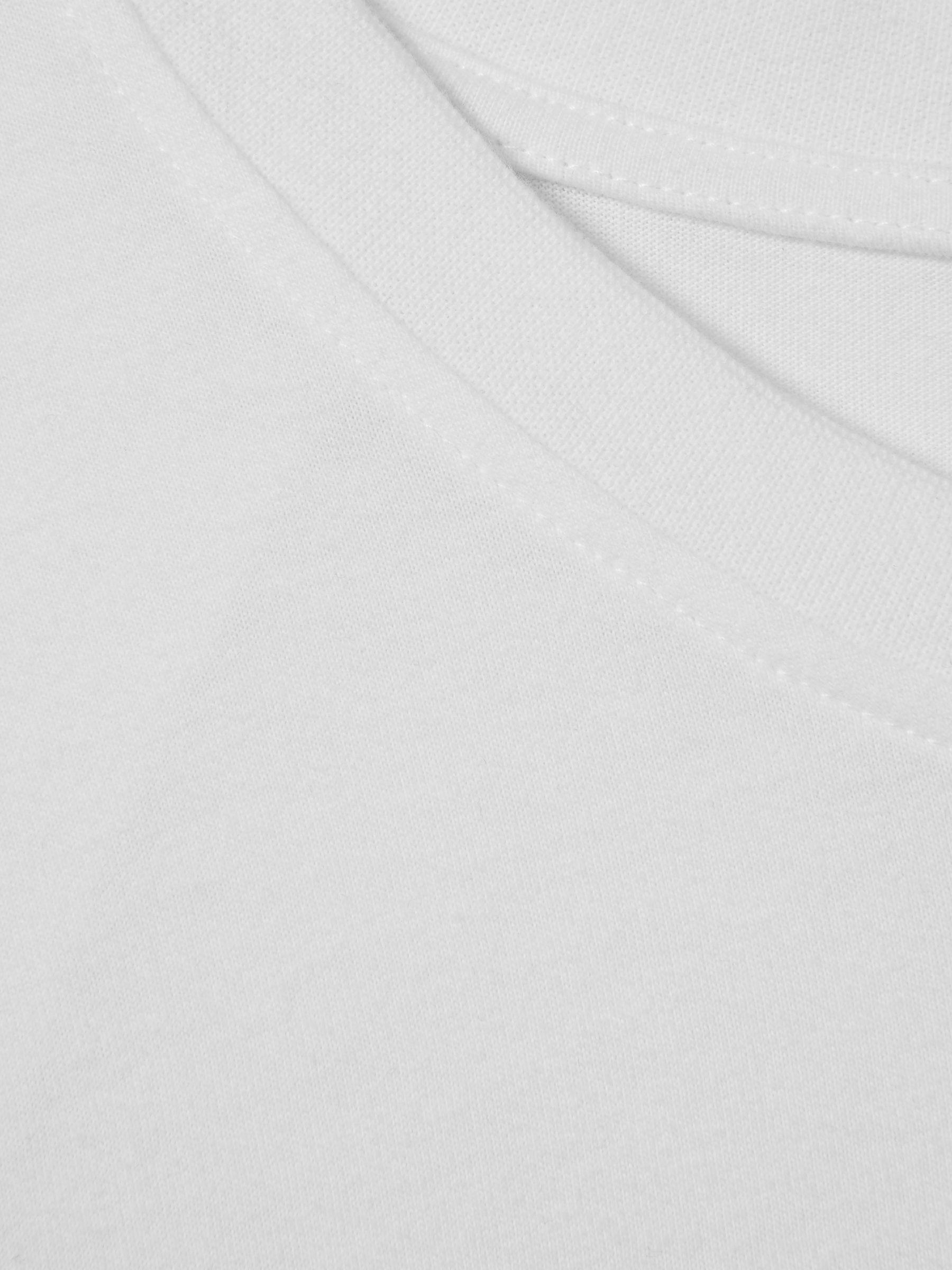 Cotton Crew Neck T-Shirt in White Product Image