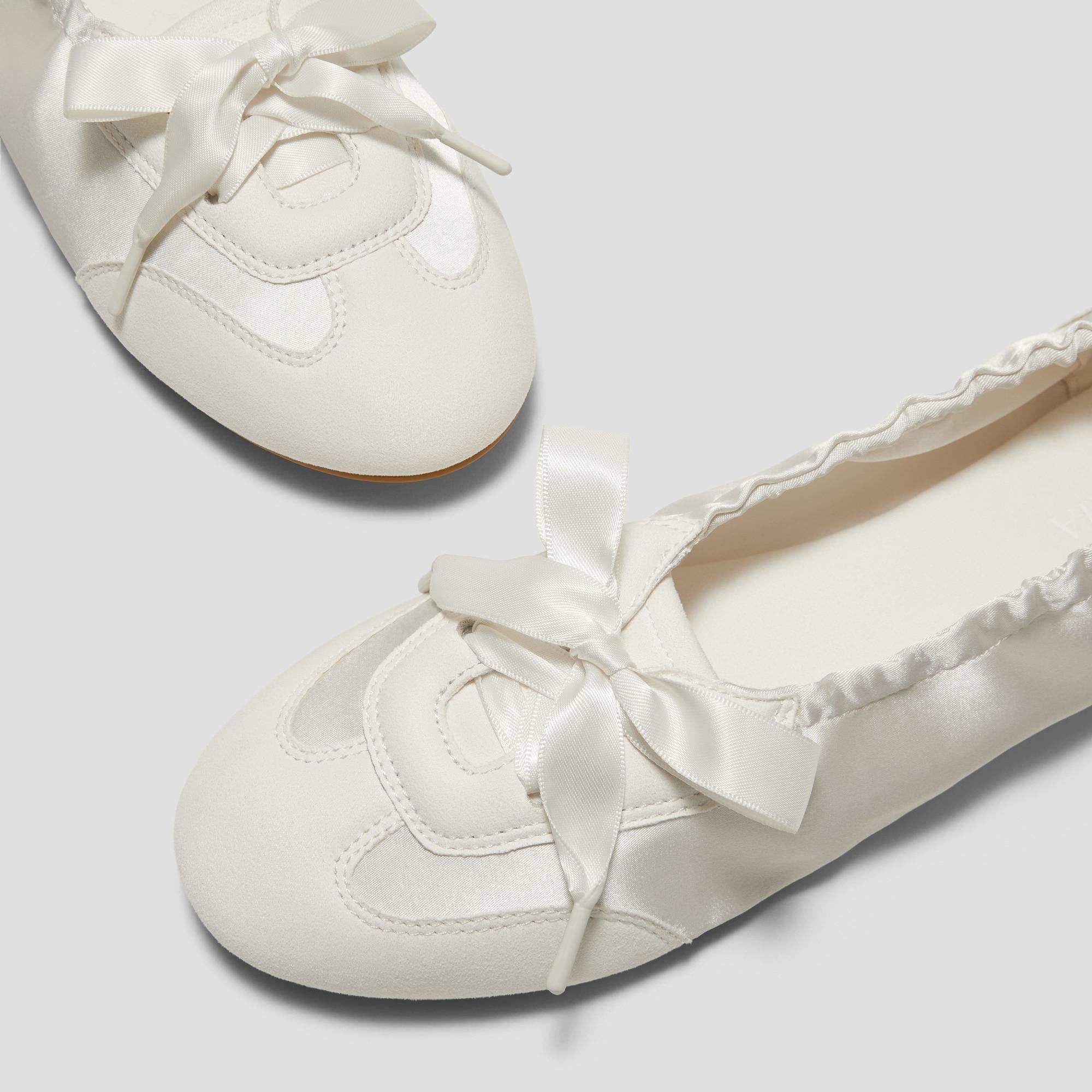 Round-Toe Satin Sneakerina (Yanka) Product Image