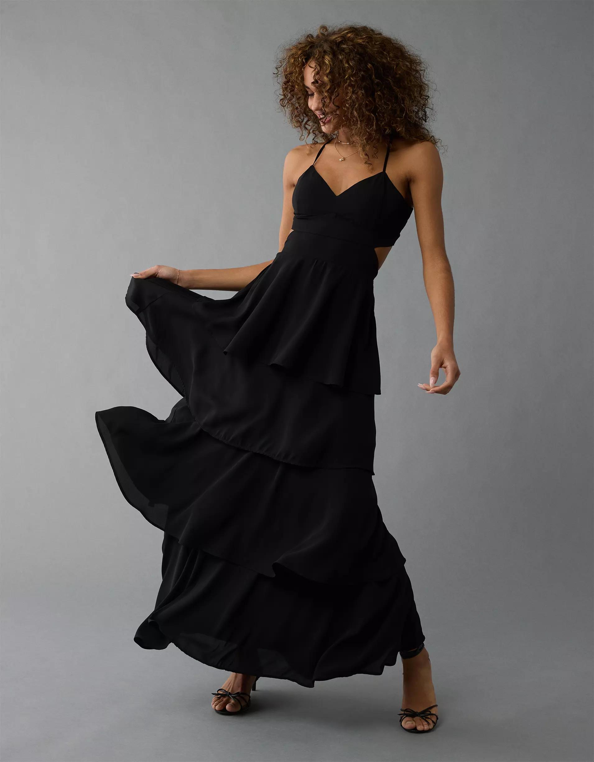 AE Cut-Out Tiered Maxi Dress Product Image