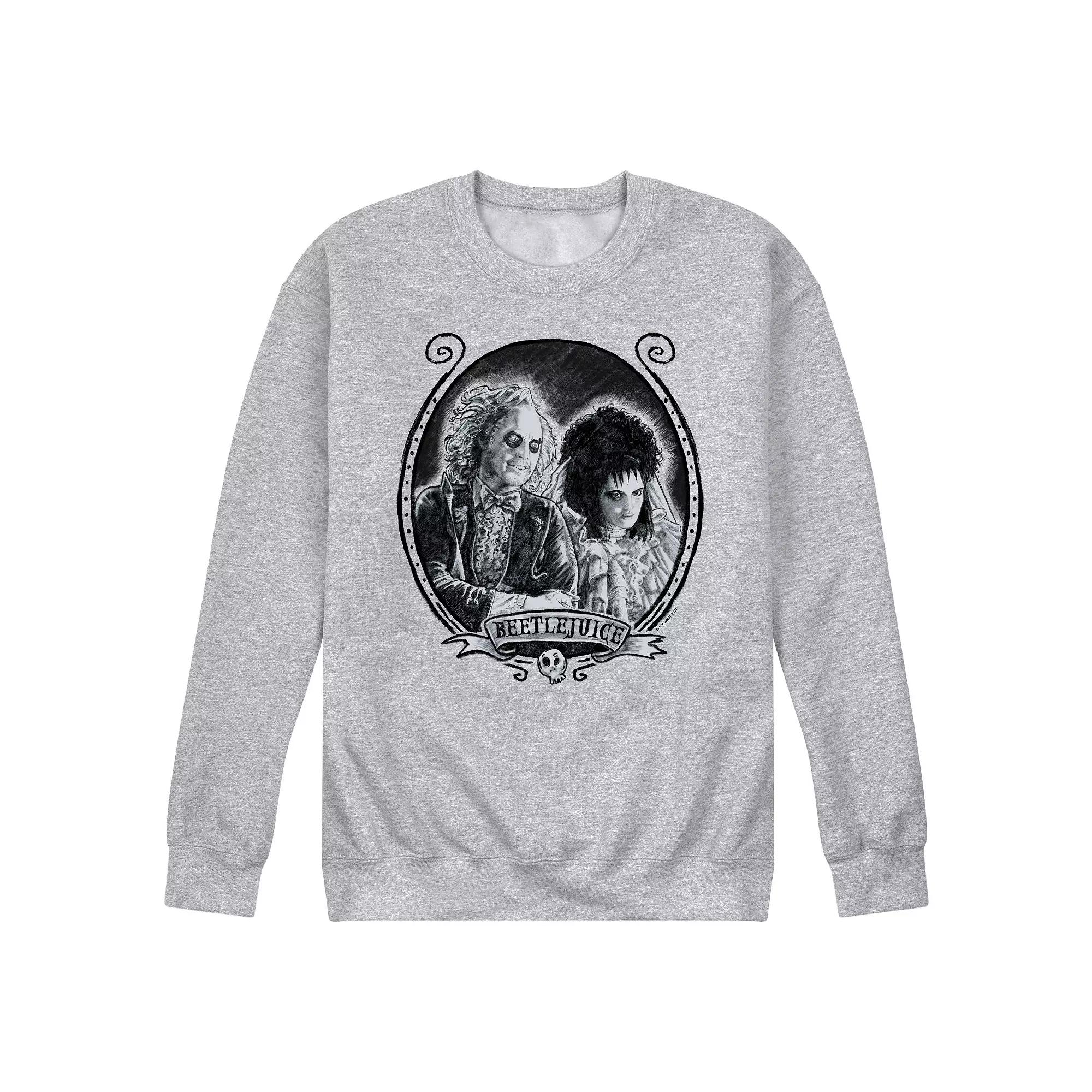 Men's Beetlejuice Fleece Sweatshirt, Size: Small, Gray Product Image