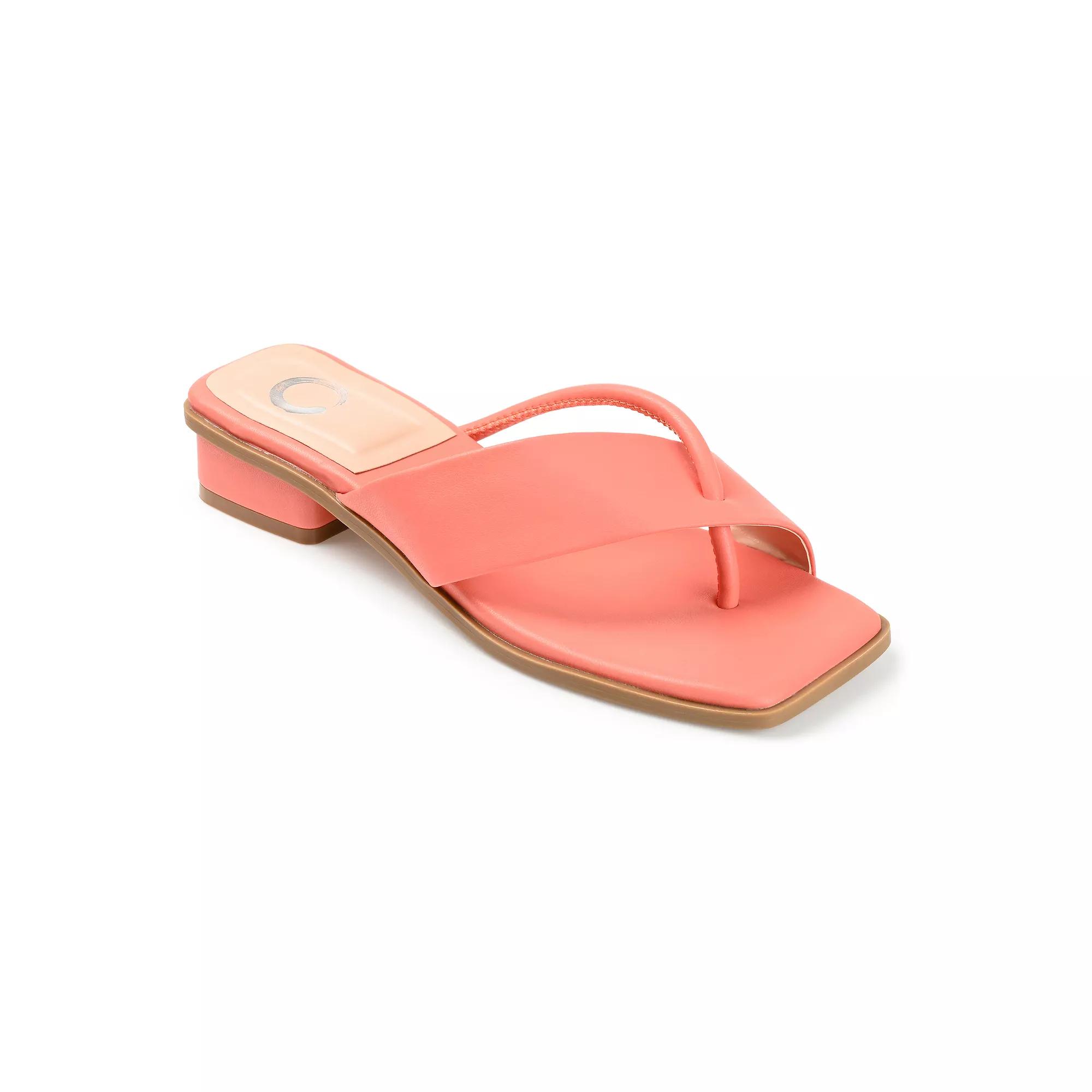 Journee Mina Women's Heeled Thong Sandals,  Product Image