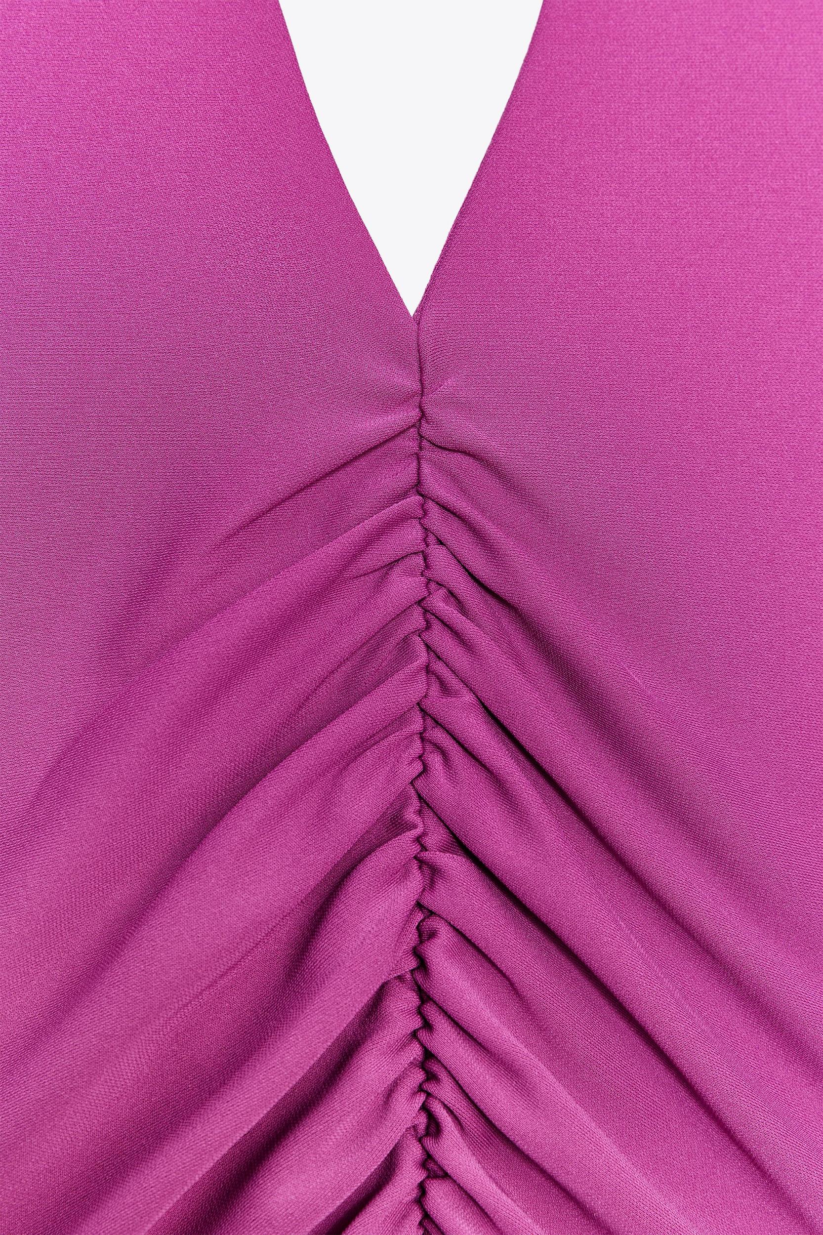 RUCHED HALTER DRESS Product Image