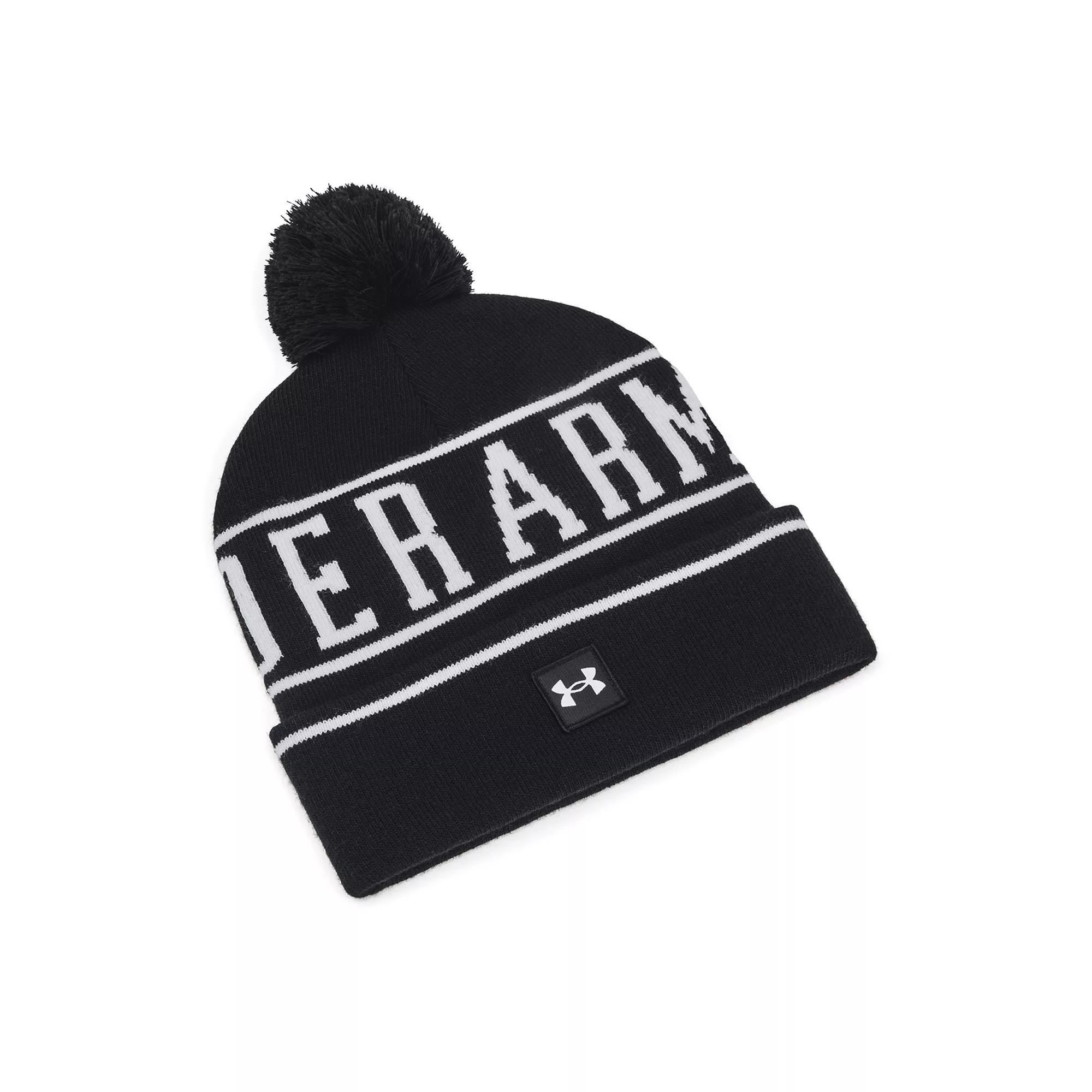 Men's Under Armour Halftime Pom Beanie, Black Product Image