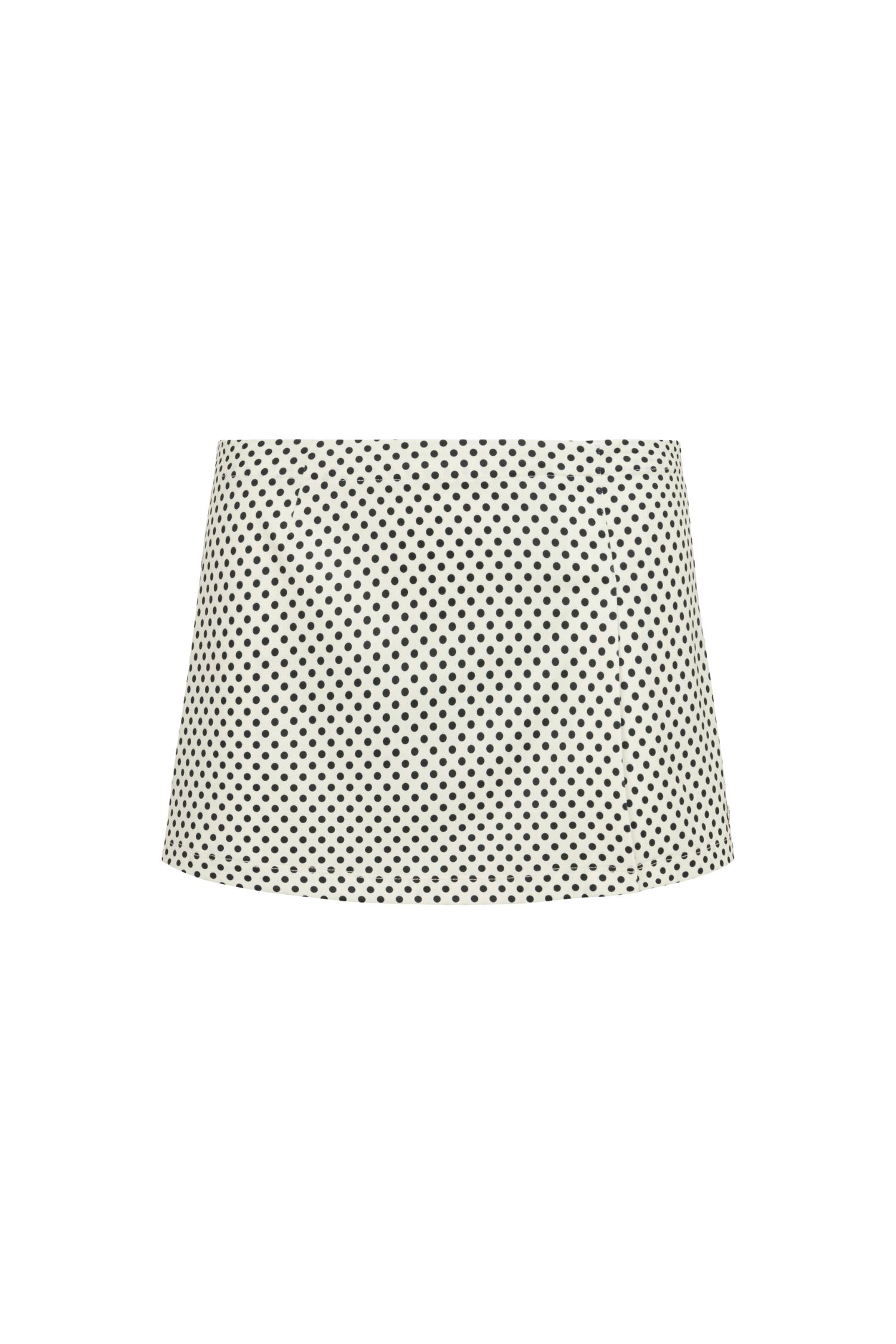 MICRO MINI SKIRT - BUTTER POLKA DOT Product Image