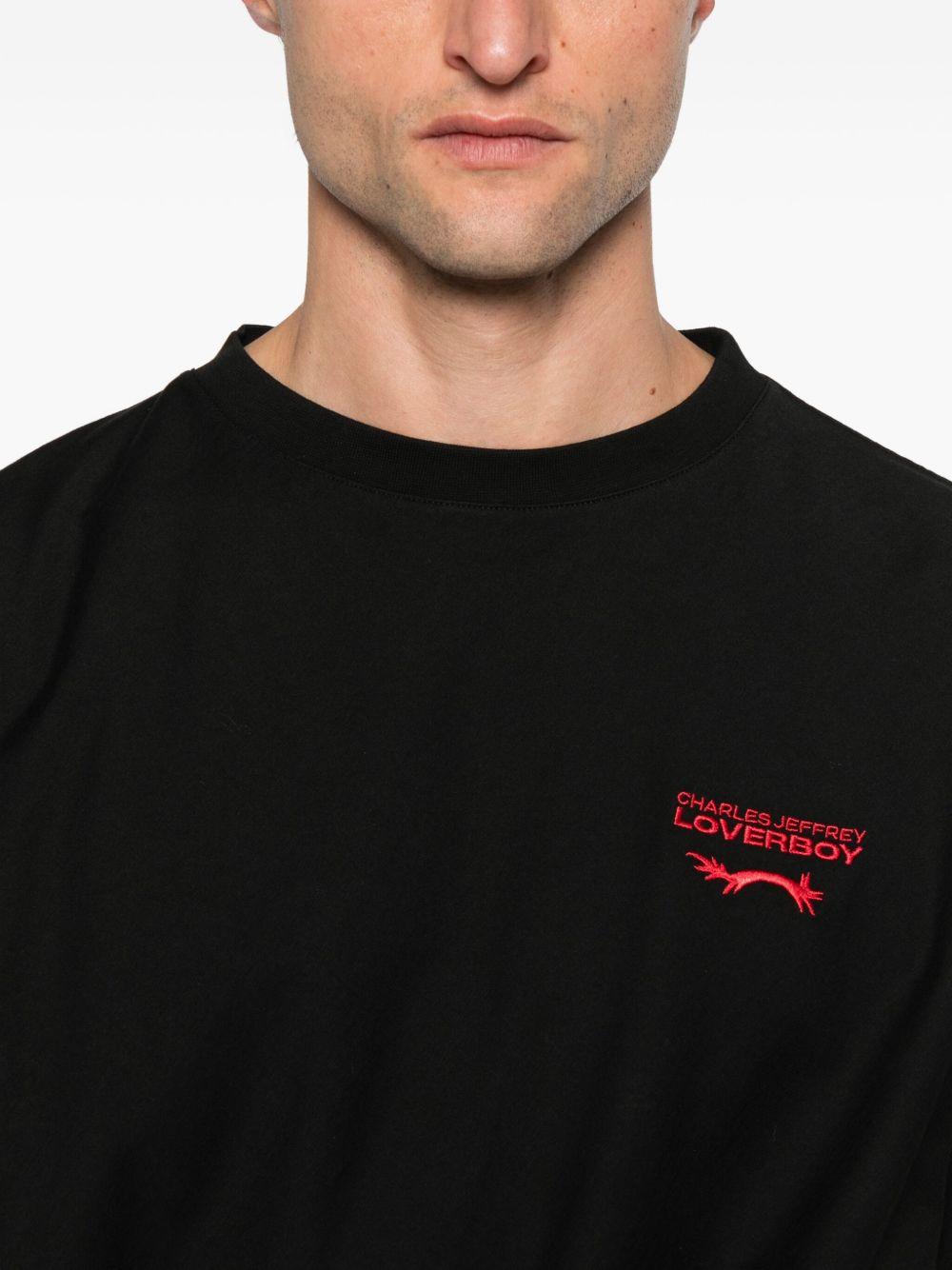 logo-embroidered cotton T-shirt Product Image