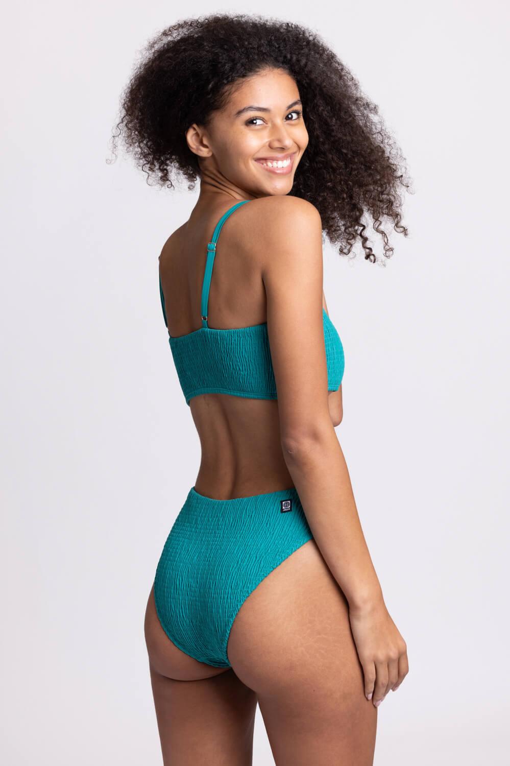Hazel Smocked Bikini Bottom - Palm Female Product Image