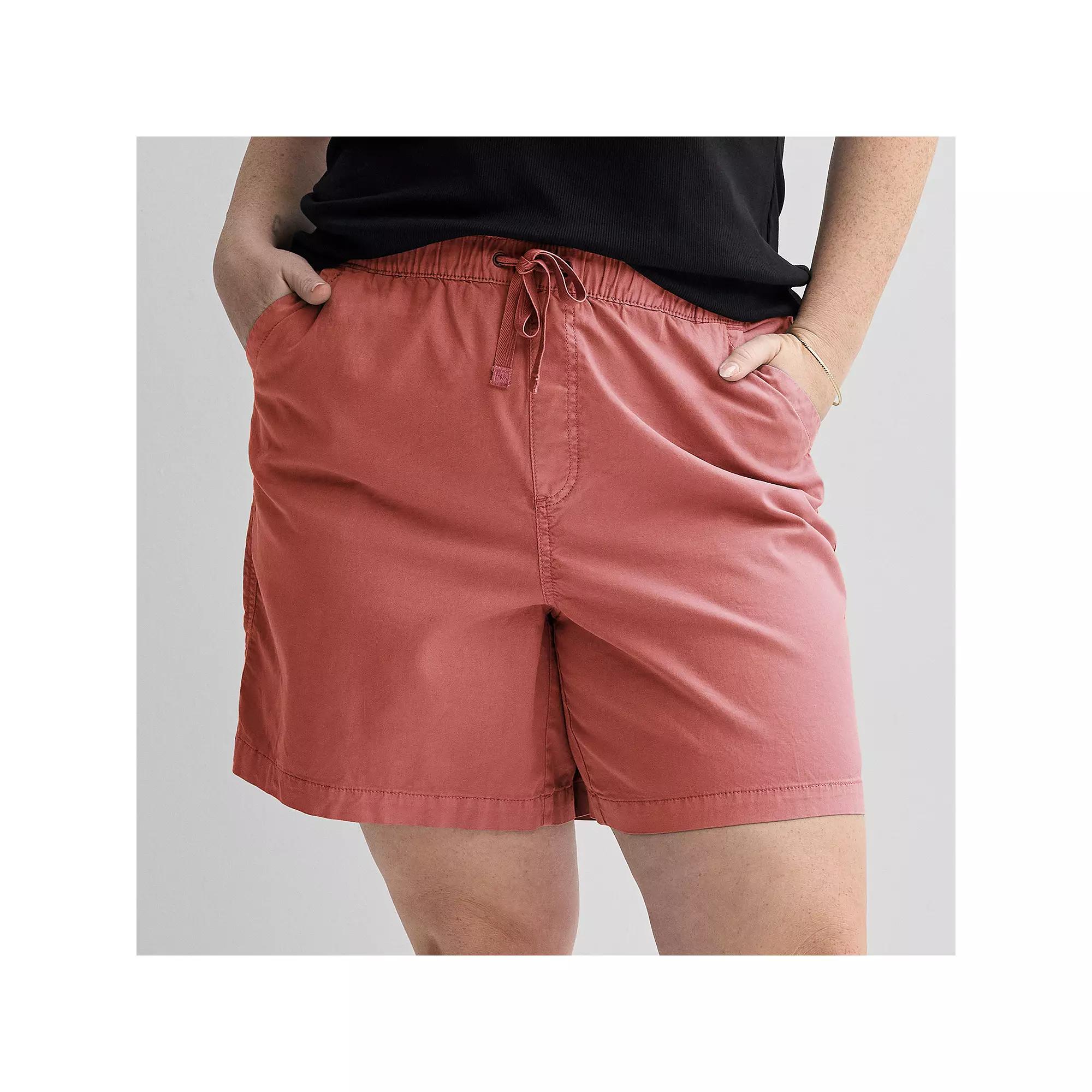 Plus Size Sonoma Goods For Life® Easy Paperbag Waist Bermuda Shorts, Women's, Size: 3XL, Beachsideoral Product Image