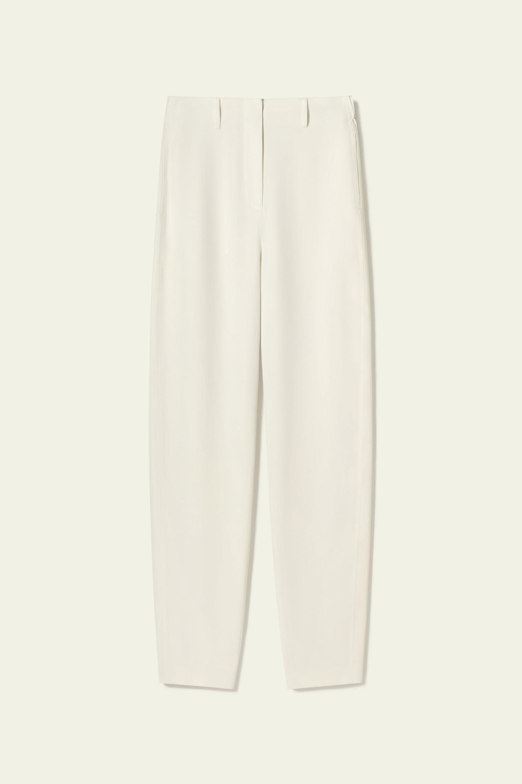 Curved Seam Silk Crepe Pants Product Image
