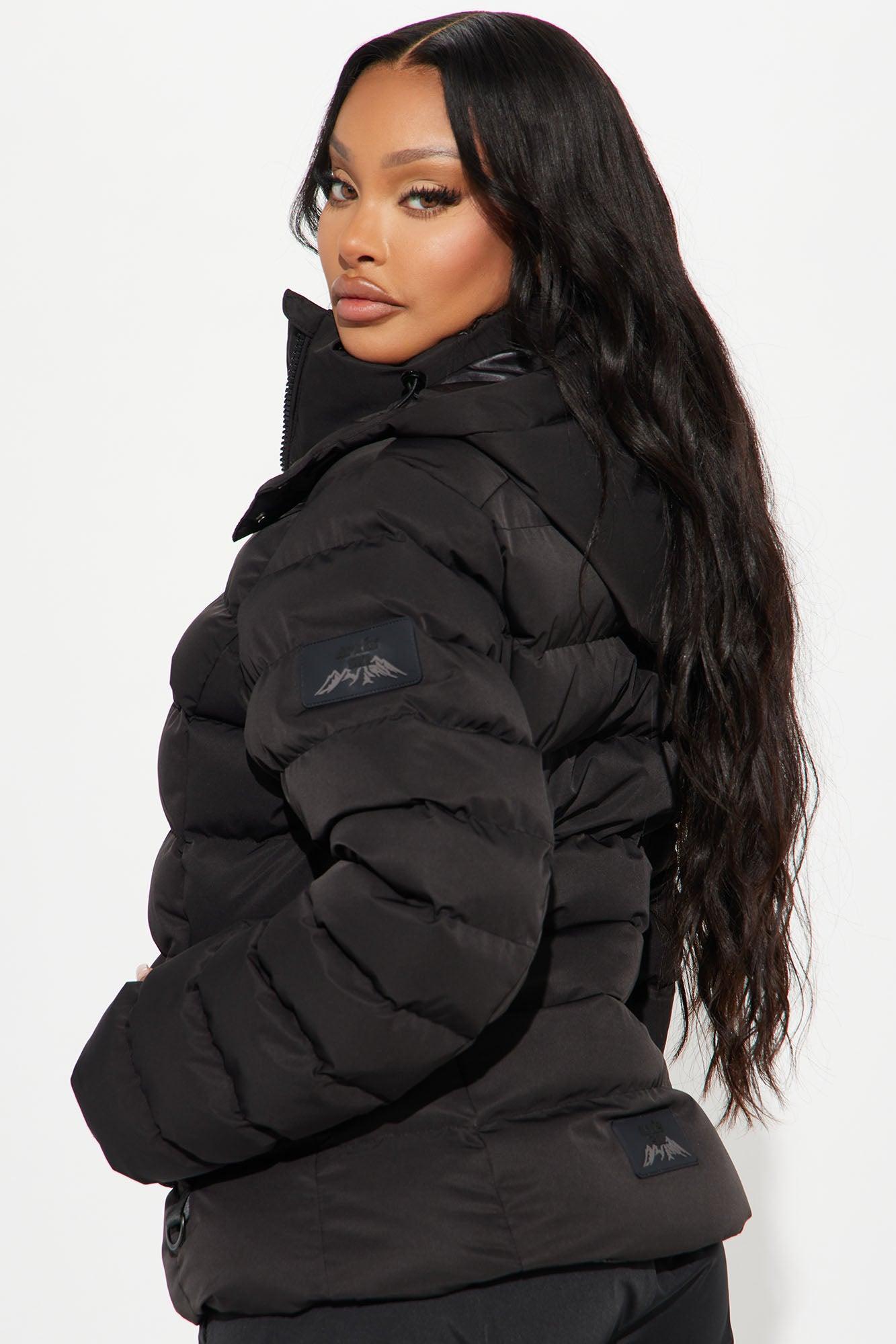 Grab My Skis Puffer Jacket - Black Product Image