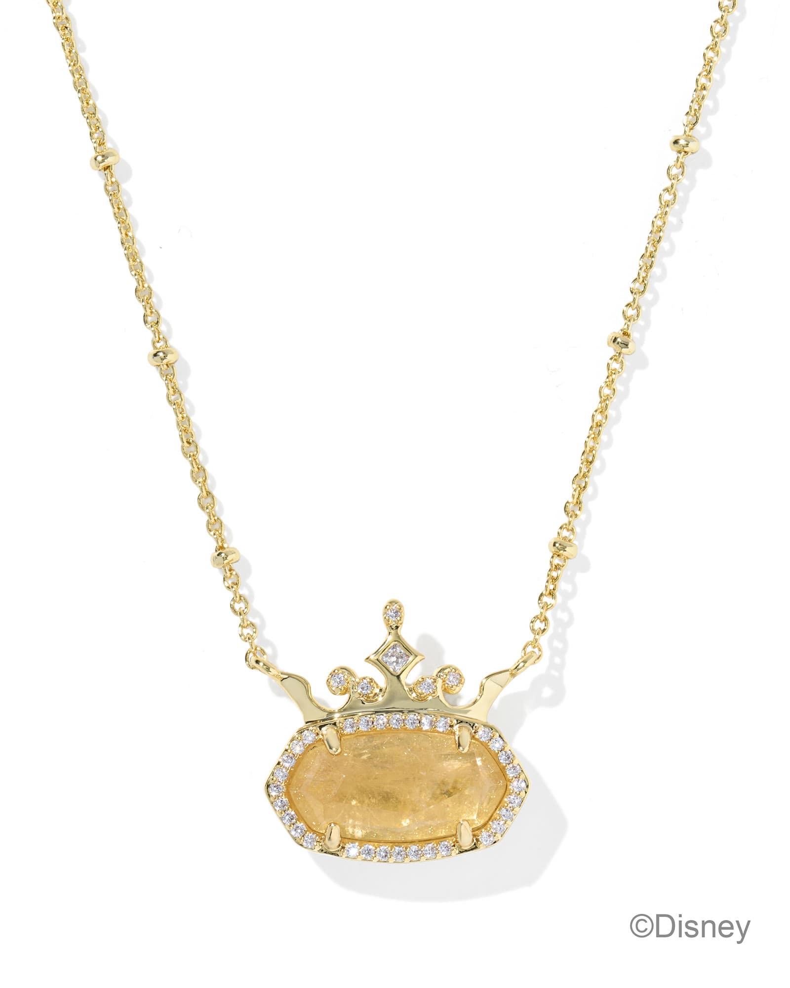 Disney | Kendra Scott Elisa Princess Gold Short Pendant Necklace Product Image