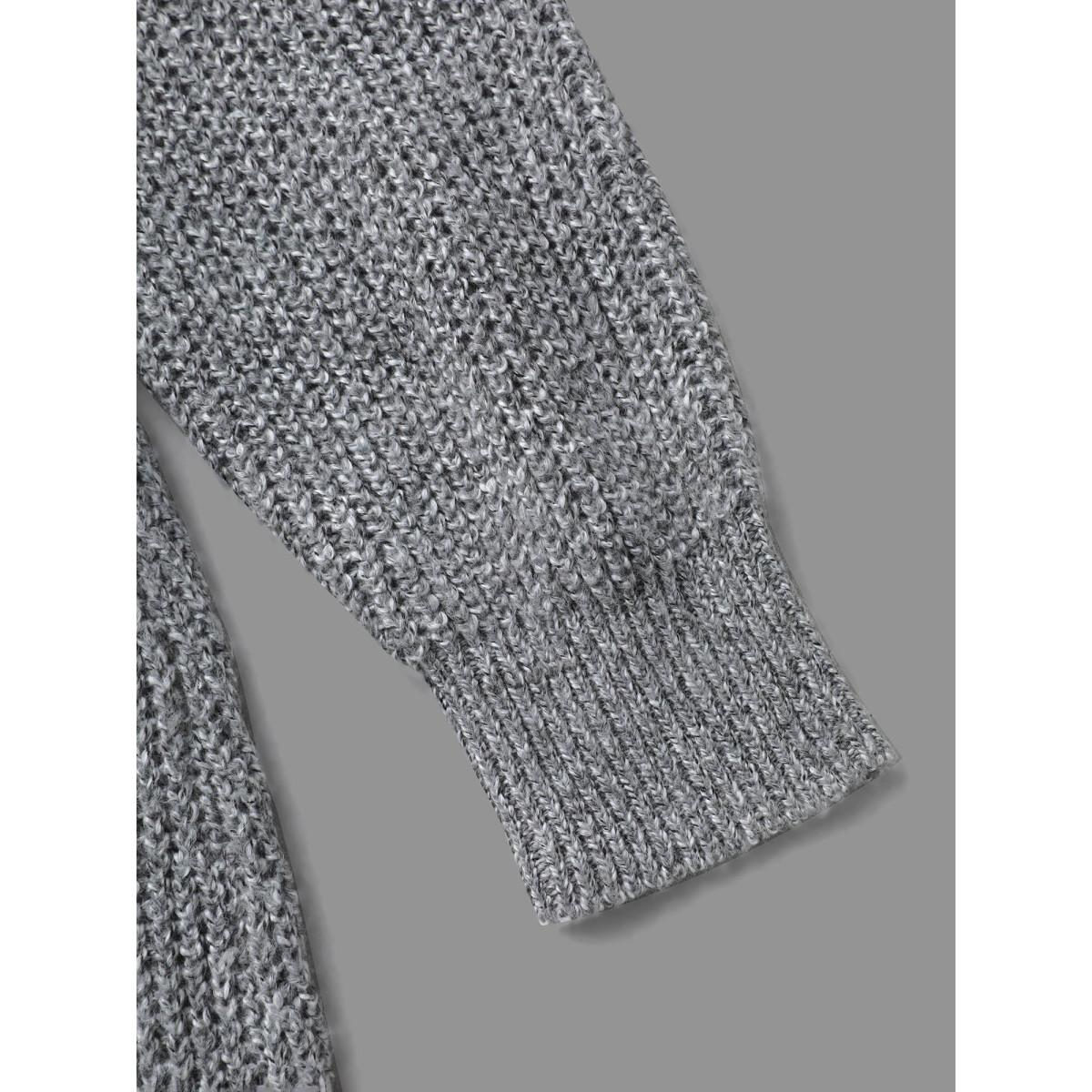 Plus Size Cable Knit Ribbed Waist Cinched Midi Sweater Dress Mediumgray Women Elegant Bodycon Long Sleeve Everyday Sweater Dresses BloomChic 30/6X Product Image