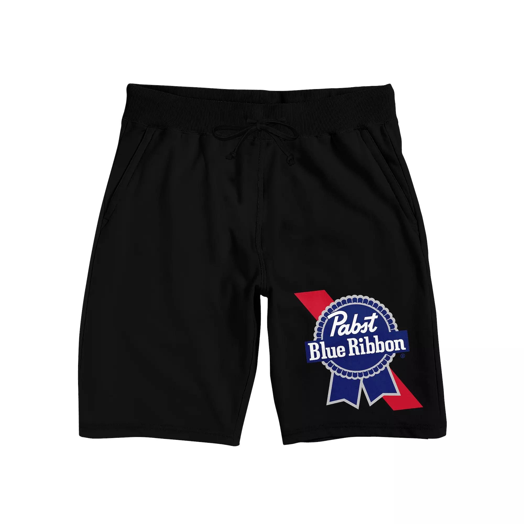 Men's Pabst Blue Ribbon Logo Pajama Shorts,  Product Image