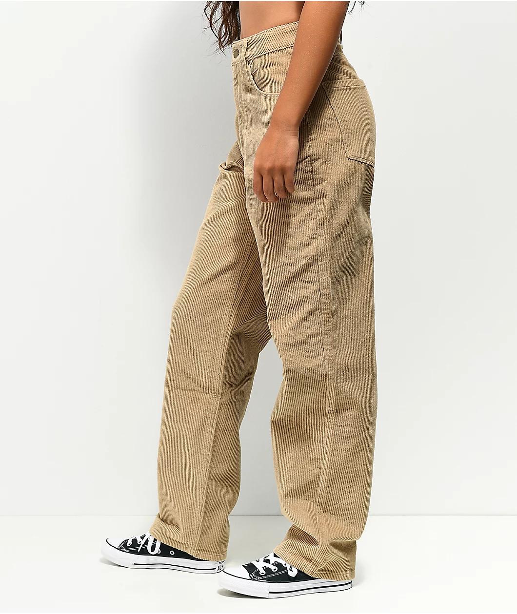 Empyre Tori 90s Khaki Corduroy Skate Pants Product Image