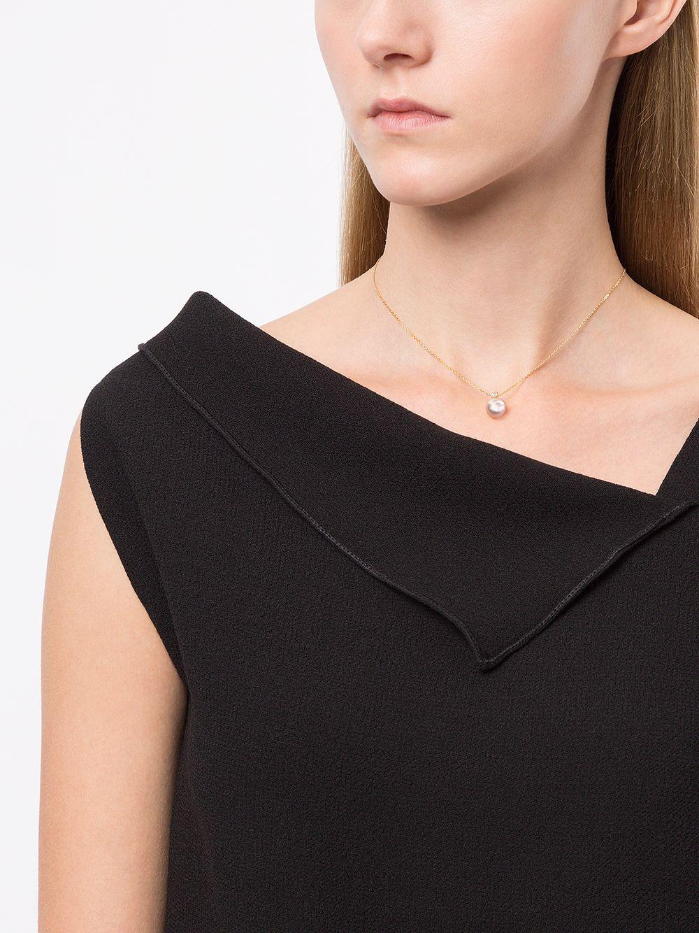 18kt yellow gold Akoya pearl and diamond pendant Product Image