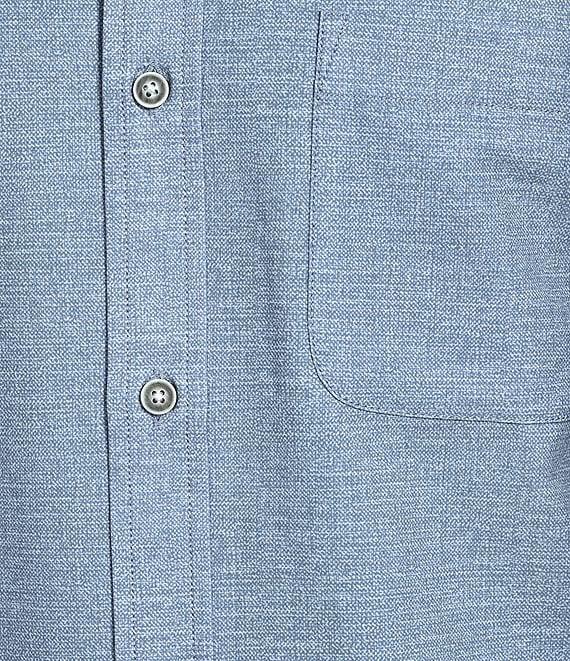 Rowm Big & Tall Performance Rec + Relax Short Sleeve Solid Textured Shirt Product Image