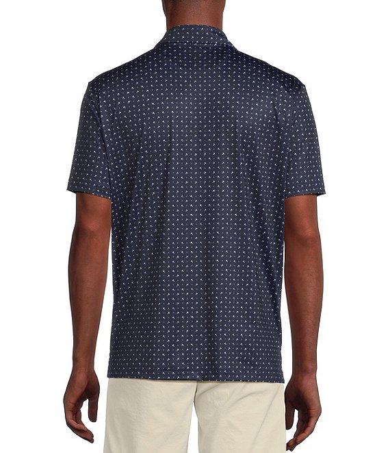 Cremieux Blue Label Performance Stretch Badminton Print Short Sleeve Polo Shirt Product Image