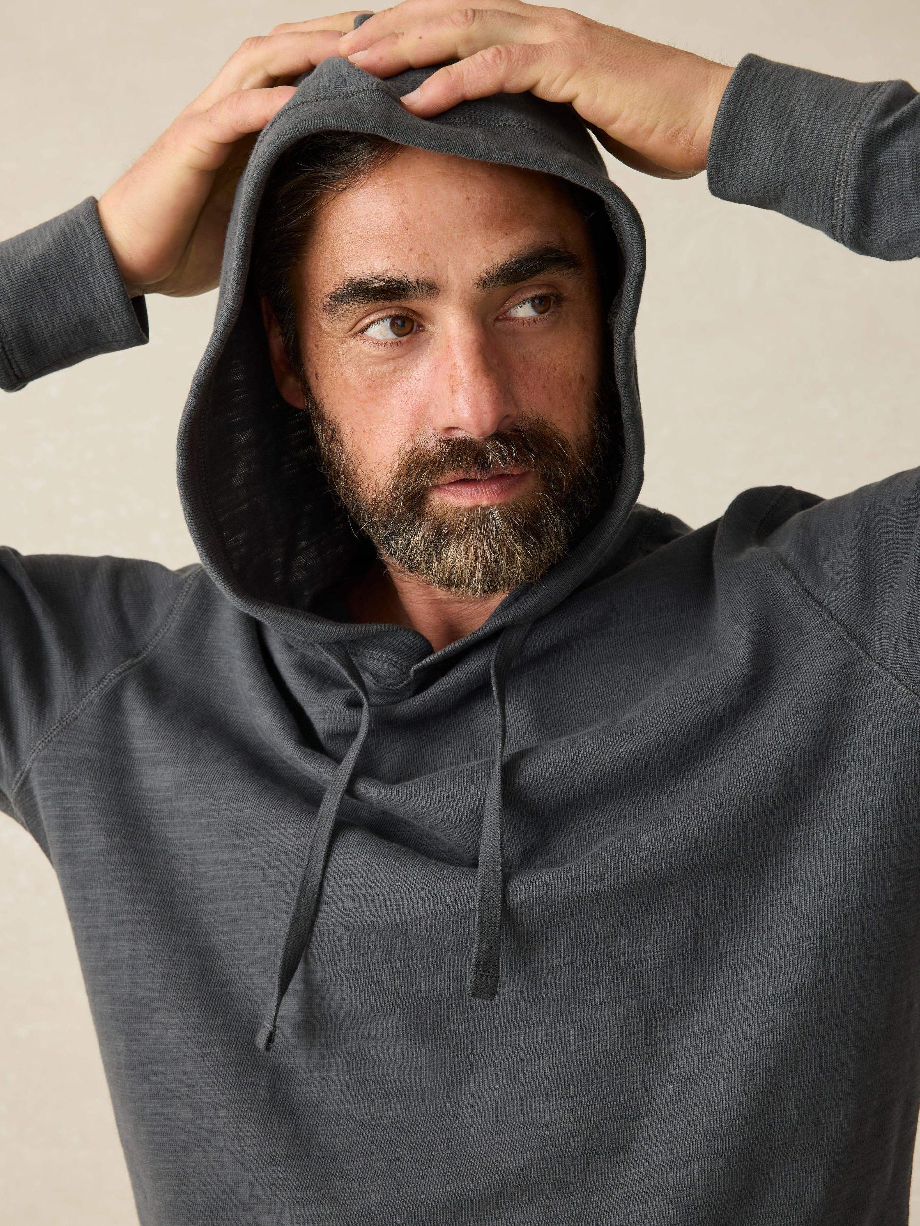 Sunwashed Midweight Organic Hoodie - Graphite Male Product Image