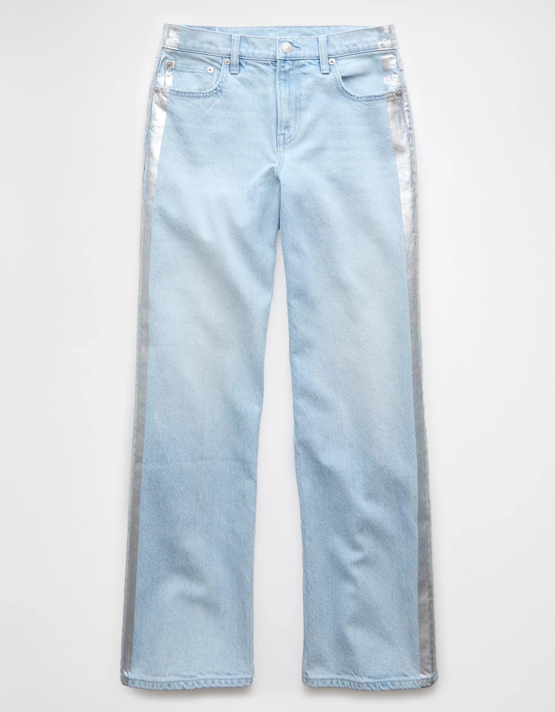 AE Stretch High-Waisted Stovepipe Side Stripe Jean Product Image
