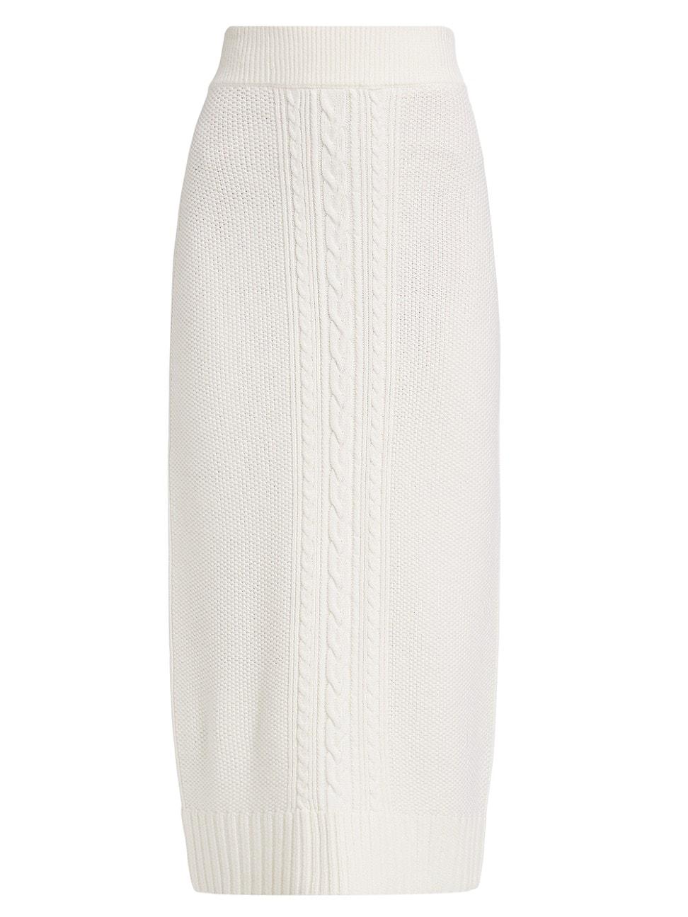 Womens Valentin Wool Cable-Knit Maxi Skirt Product Image