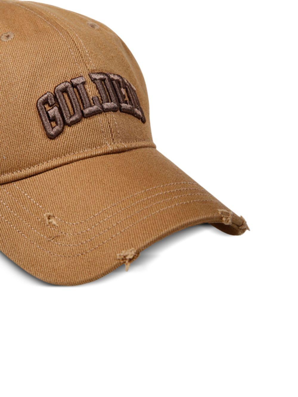 logo-embroidered distressed cap Product Image