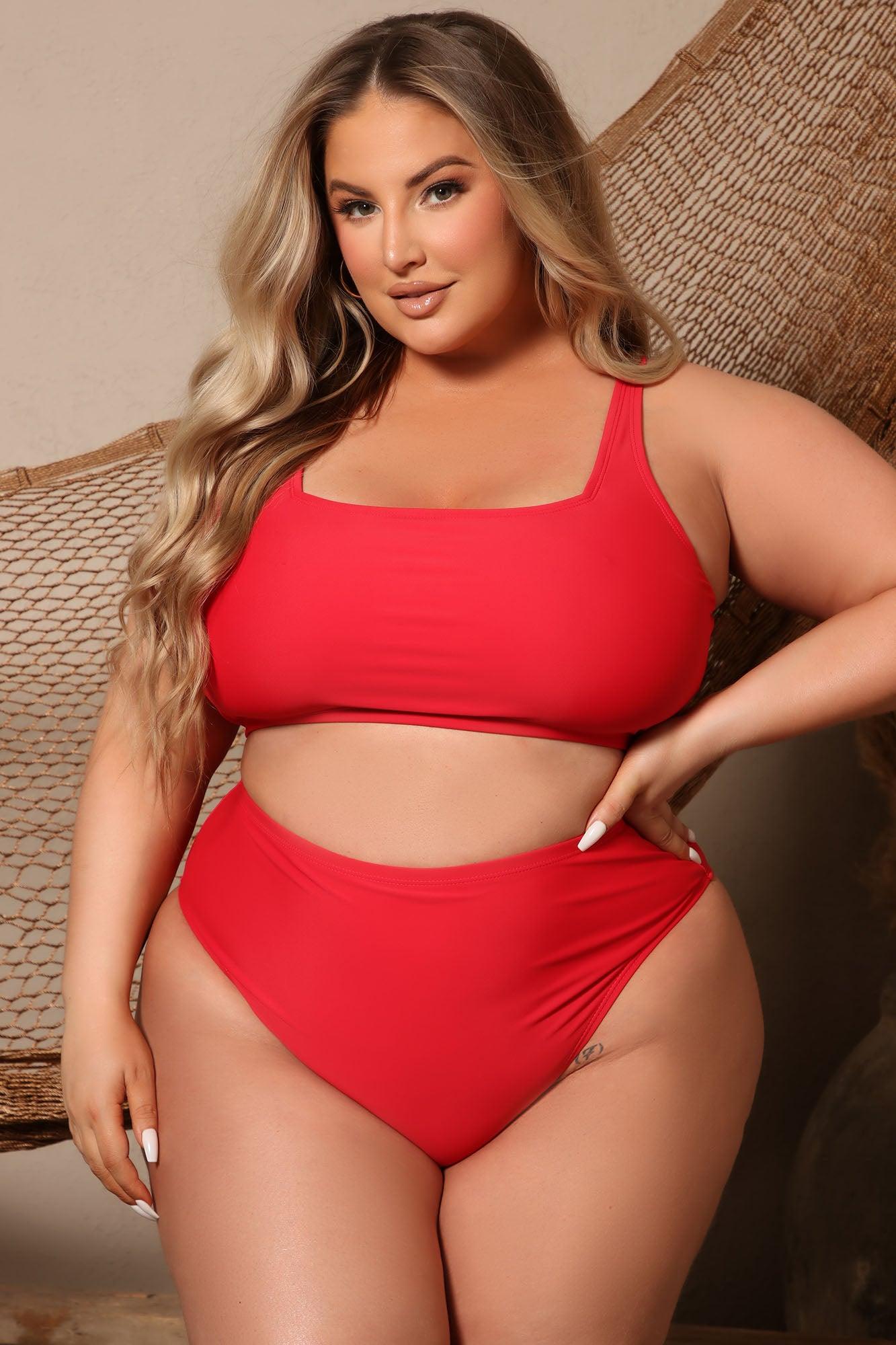 Maui Mix And Match Tank Bikini Top - Red Product Image
