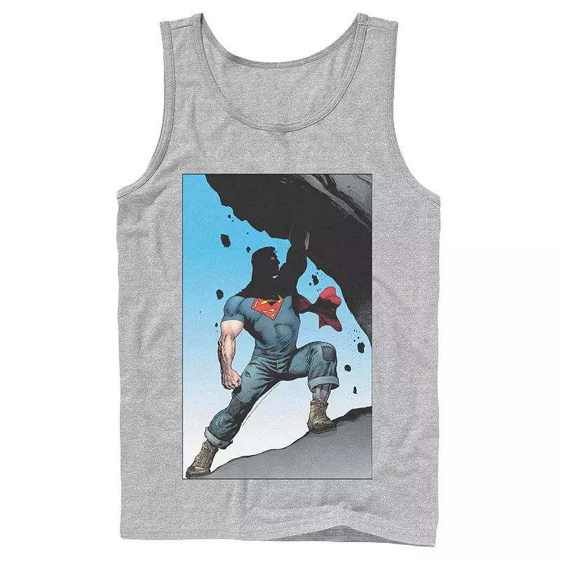 Men's DC Comics Superman Power Lift Comic Poster Tank Top,  Product Image