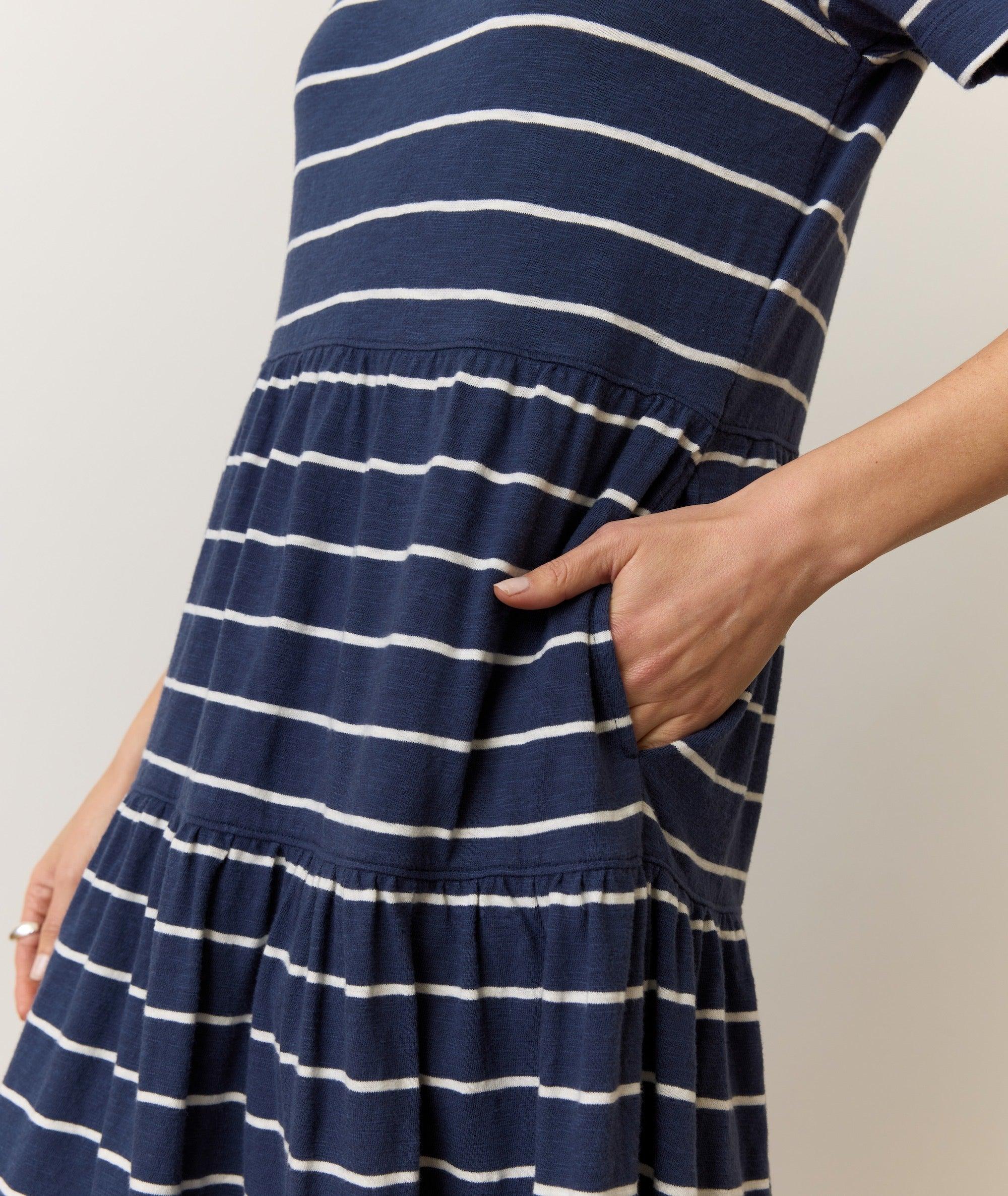 Sadie Vintage Slub Midi Dress Product Image