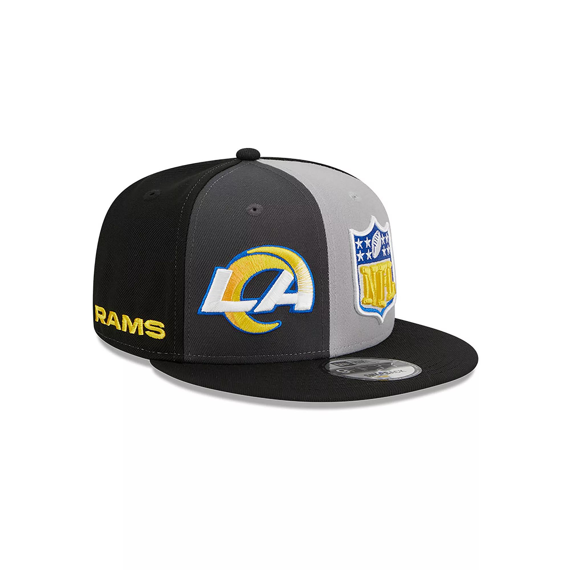 Men's New Era  Black/Gray Los Angeles Rams 2023 Sideline 9FIFTY Snapback Hat, Grey Product Image