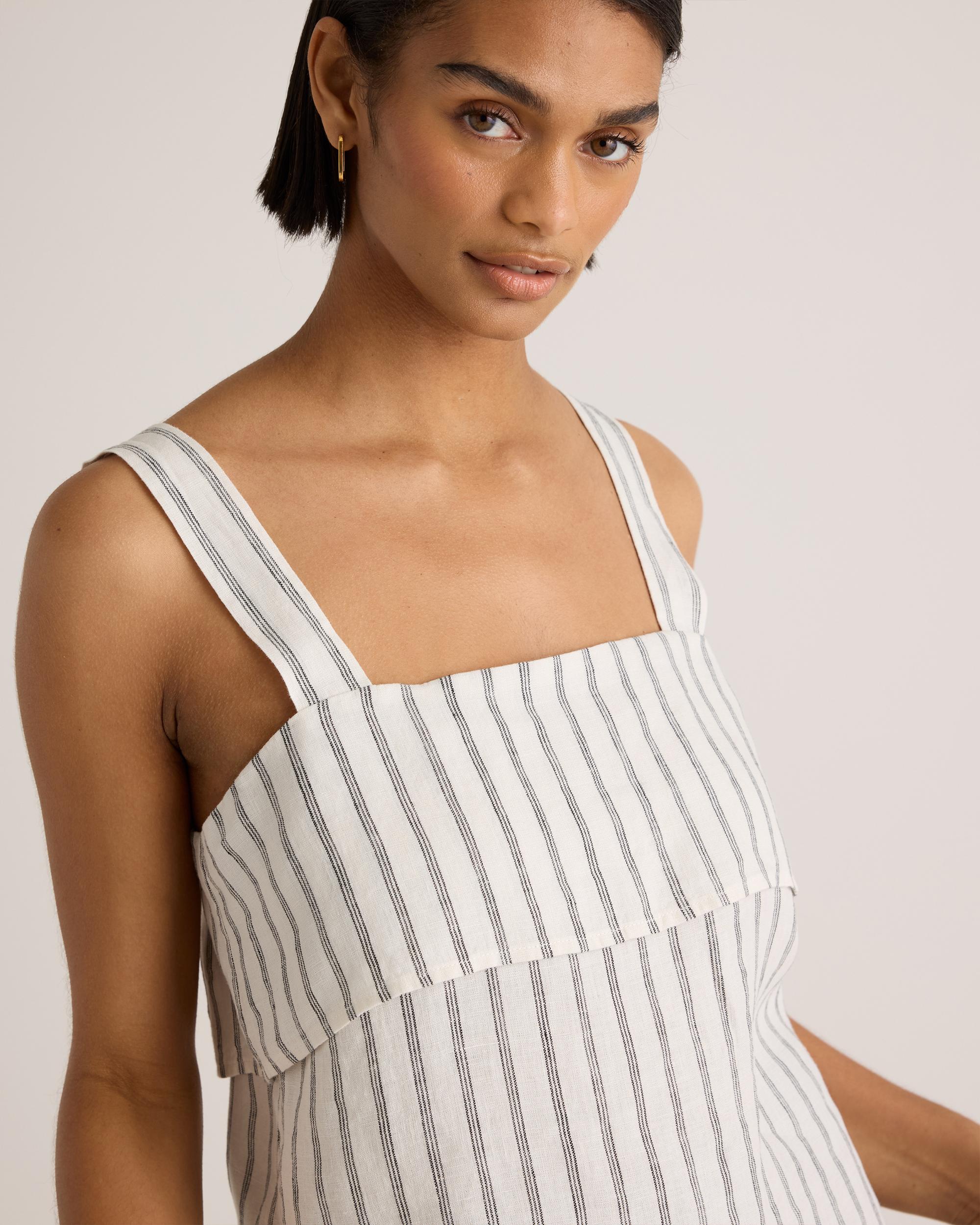 Quince | Women's 100% European Linen Square Neck Tank Top Product Image