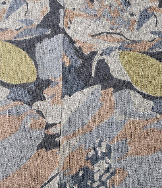 Lauren Ralph Lauren Floral Georgette V-Neck Short Flutter Sleeve Ruffle A-Line Gown Product Image