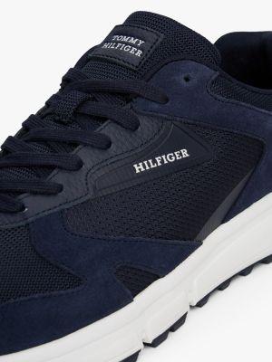 Mixed-Texture Suede Runner Sneaker Product Image