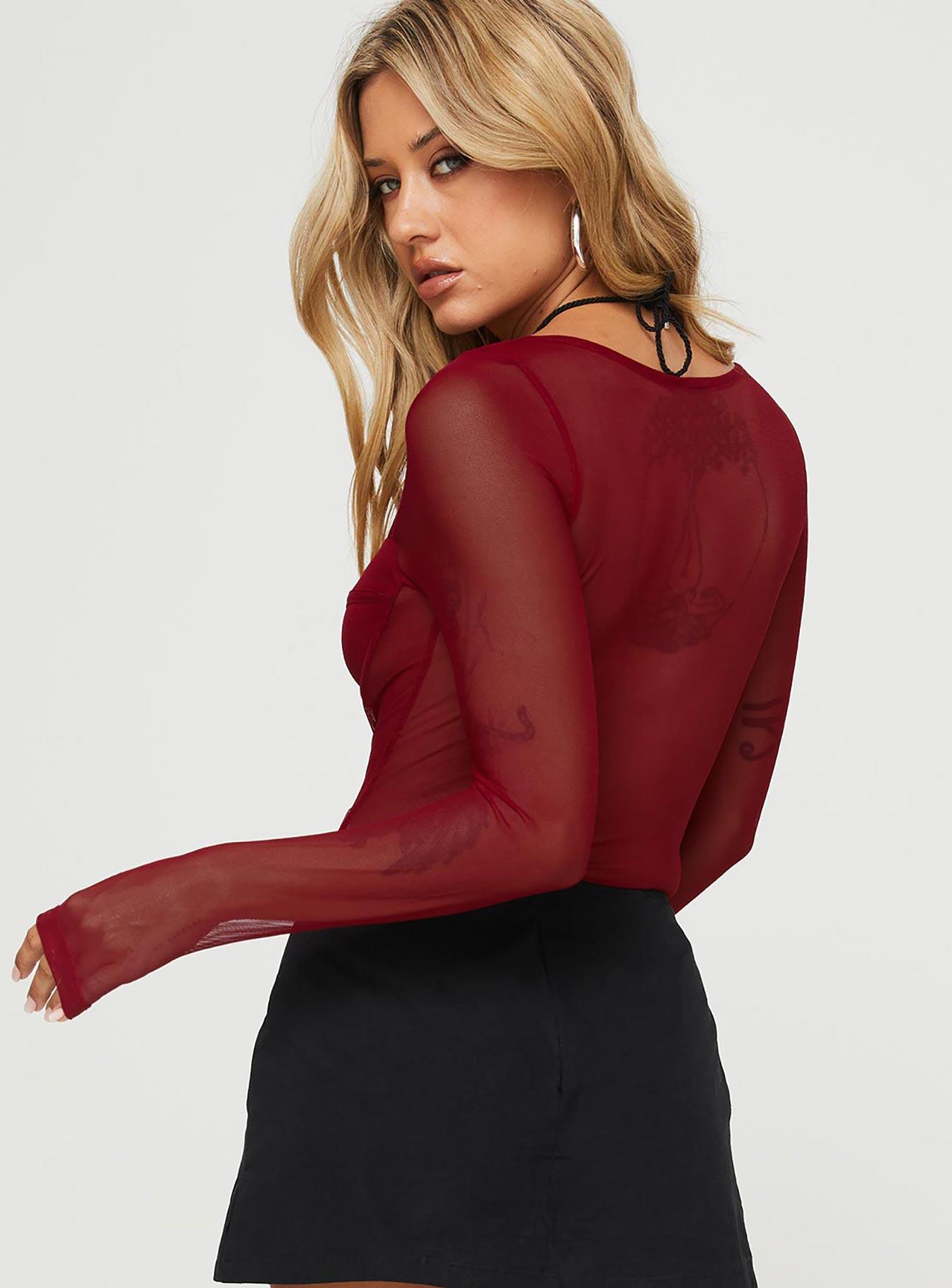 Leonie Bodysuit Burgundy Product Image