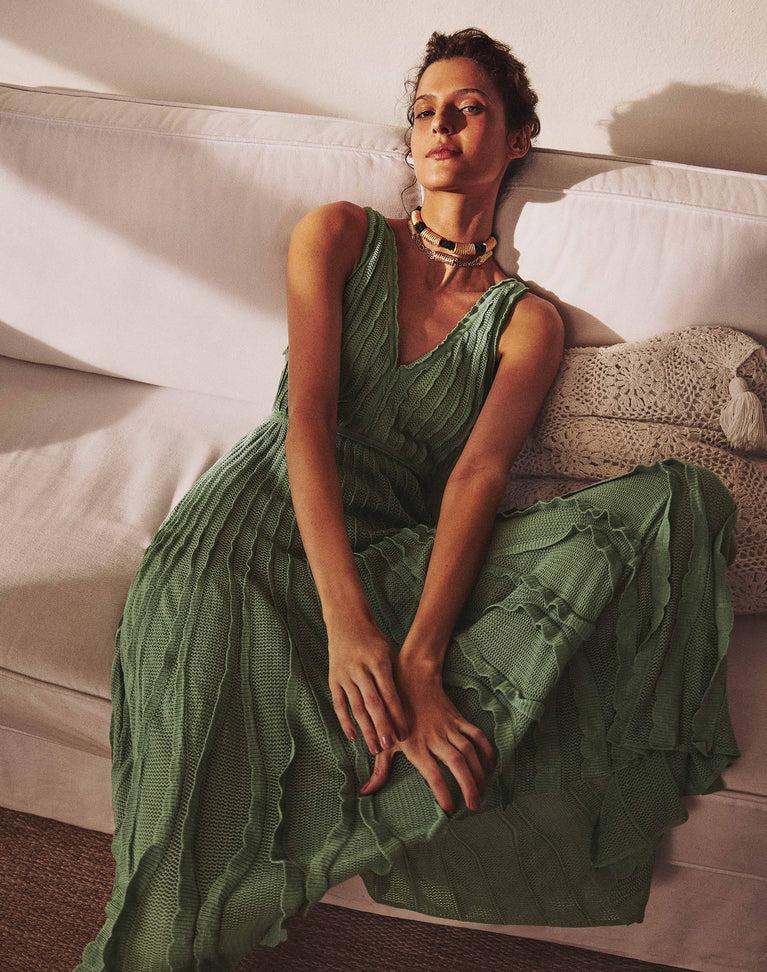 Knit Celina Long Dress - Harbor Product Image